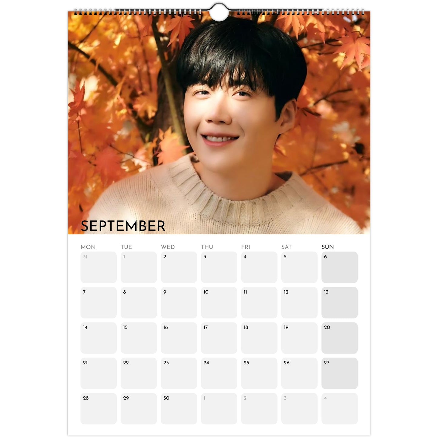 Kim Seon‑ho 2026 A3 wall calendar September
