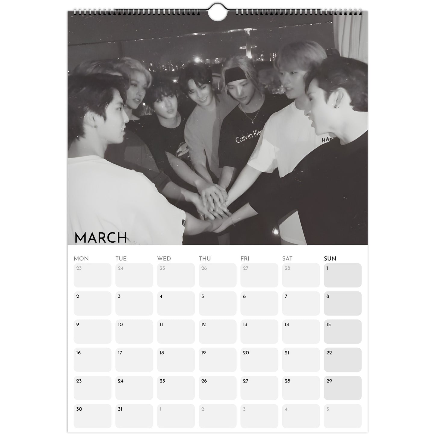 Stray Kids 2026 A3 wall calendar March