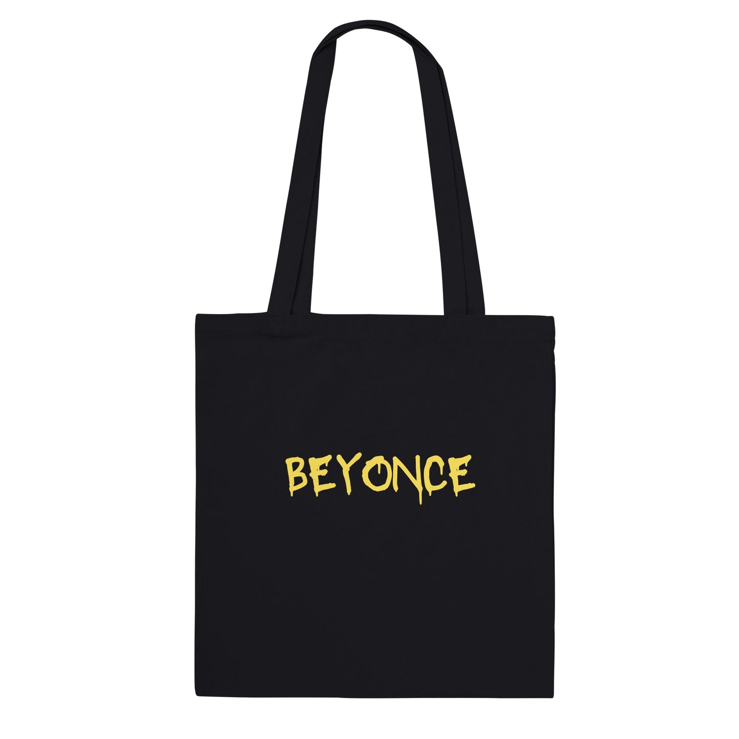 Black Beyoncé Cowboy Carter tour tote bag with yellow print