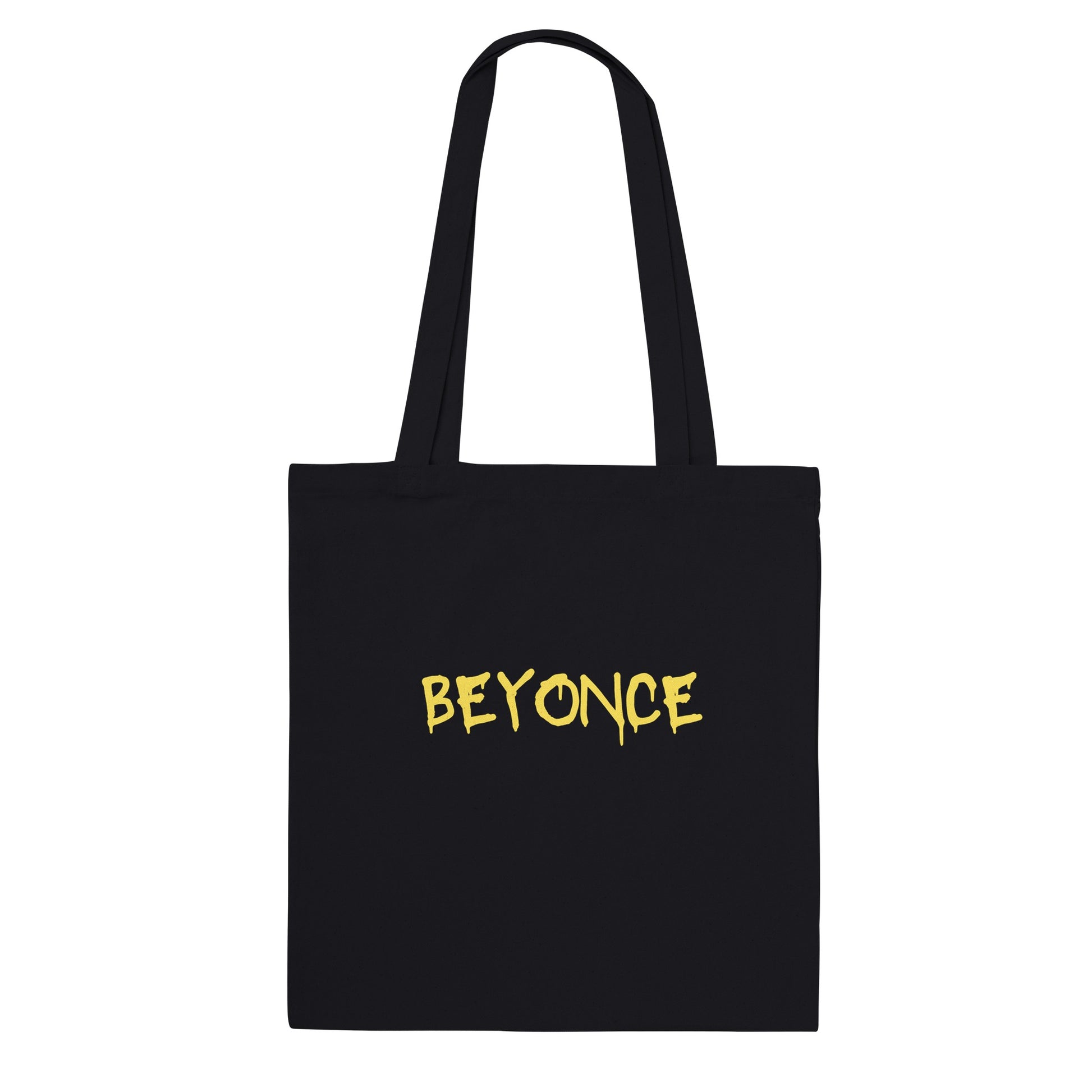 Black Beyoncé Cowboy Carter tour tote bag with yellow print