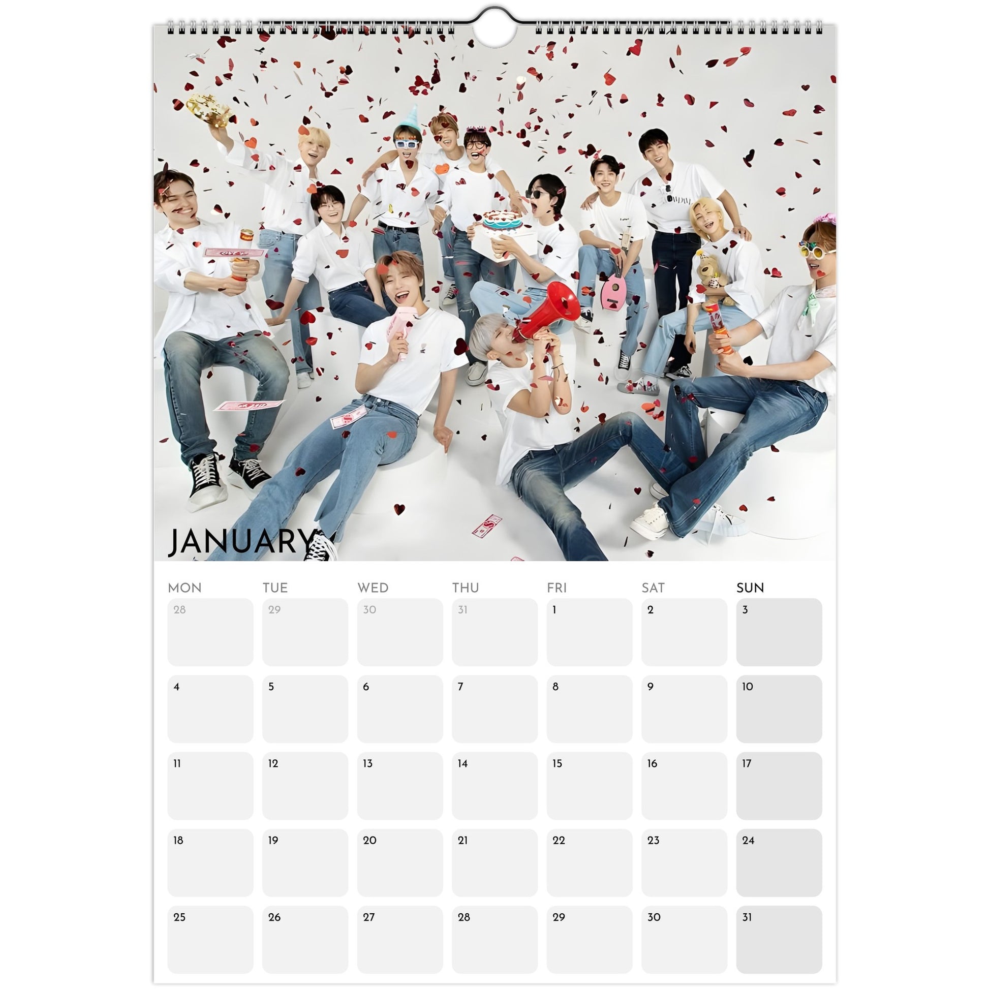 Seventeen 2026 A3 wall calendar January 2027