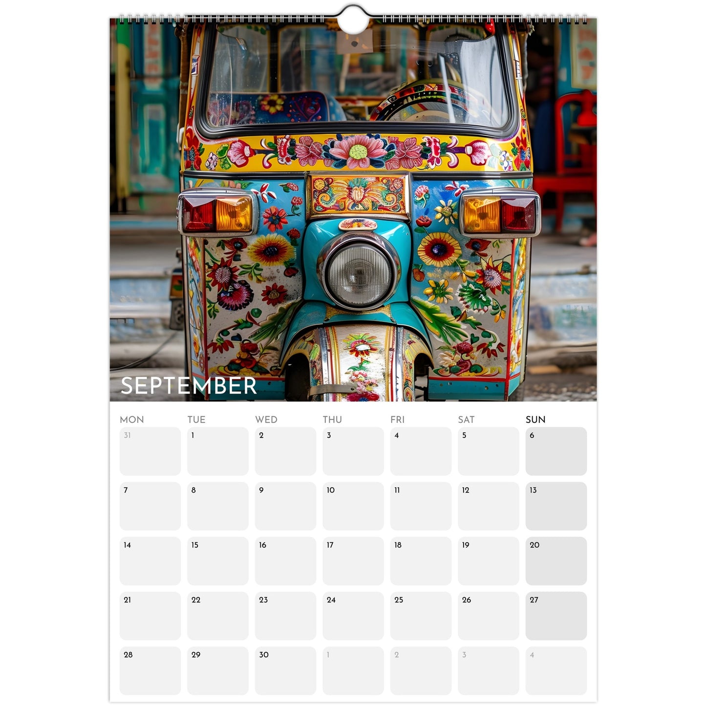 Beautiful India 2026 A3 wall calendar September