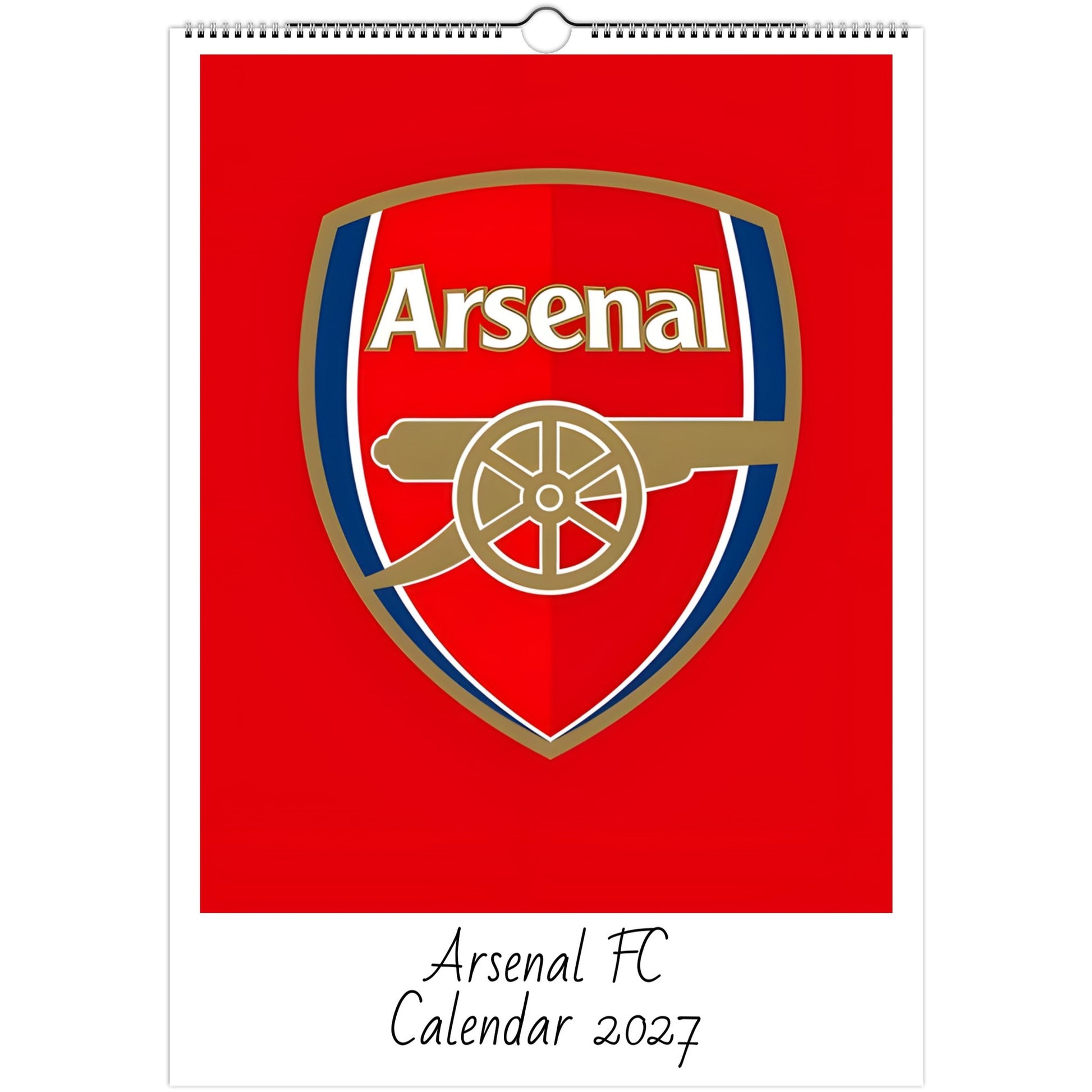 Arsenal Calendar 2027 calendar cover