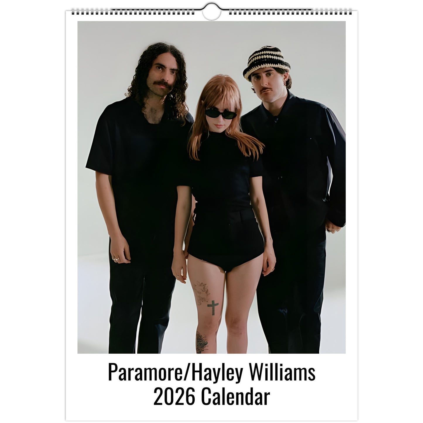 Paramore and Hayley Williams 2026 A3 wall calendar front cover