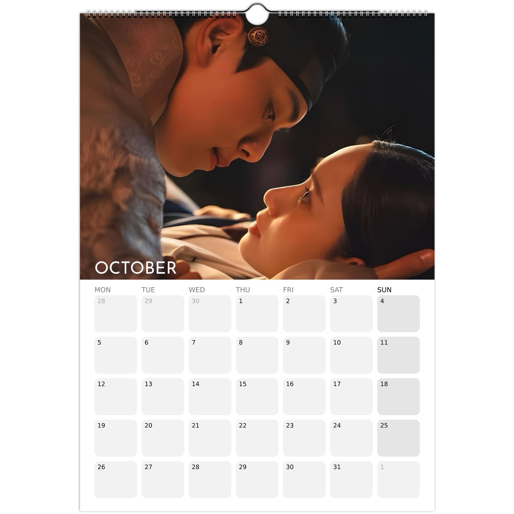 Bon Appétit Your Majesty 2026 A3 wall calendar October