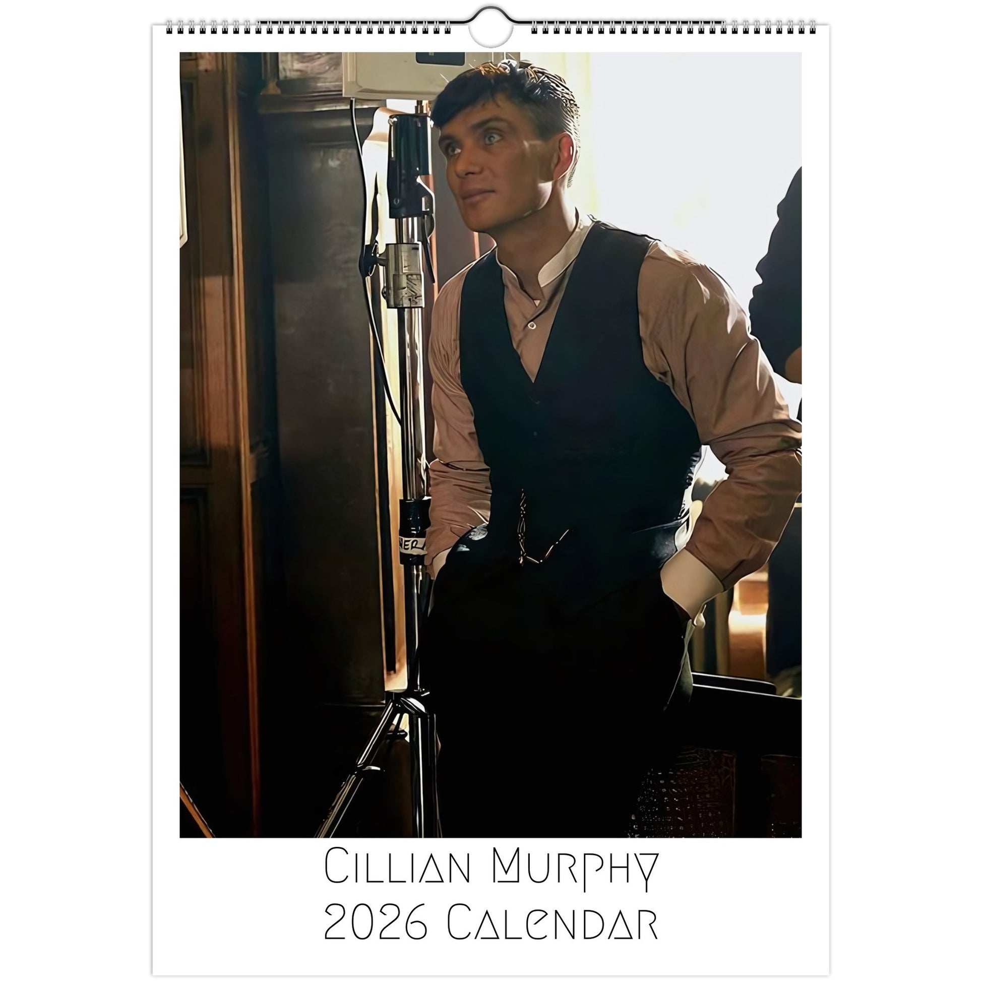 Cillian Murphy front Cover 2026 calendar page