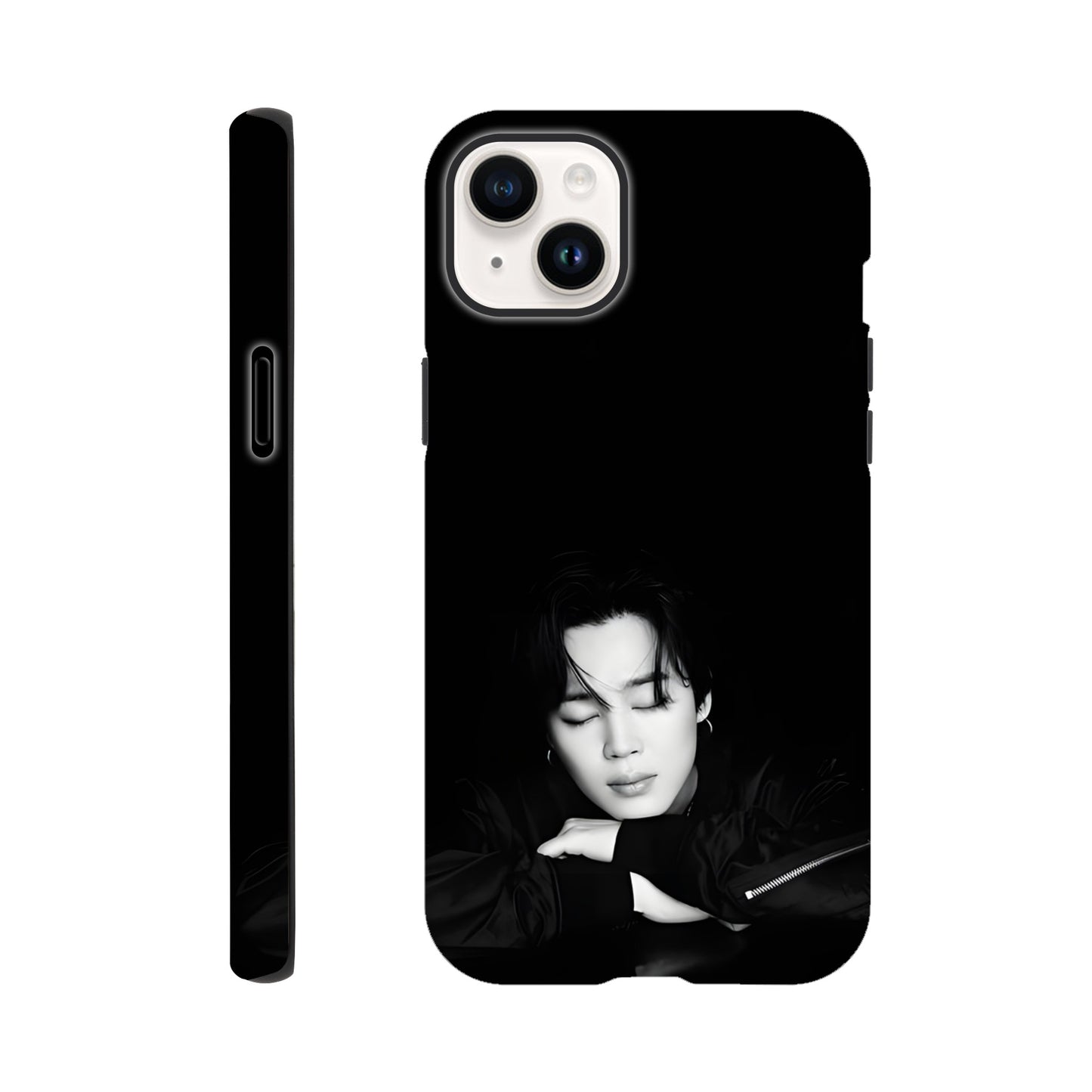 BTS Jimin iPhone case featuring durable shockproof design