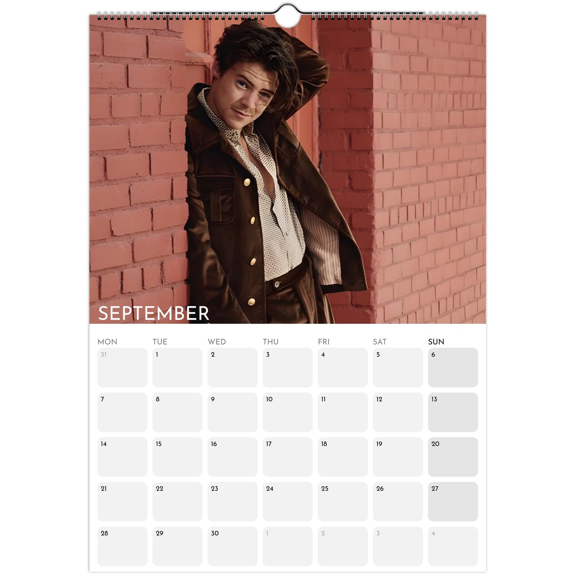 Harry Styles 2026 A3 wall calendar September