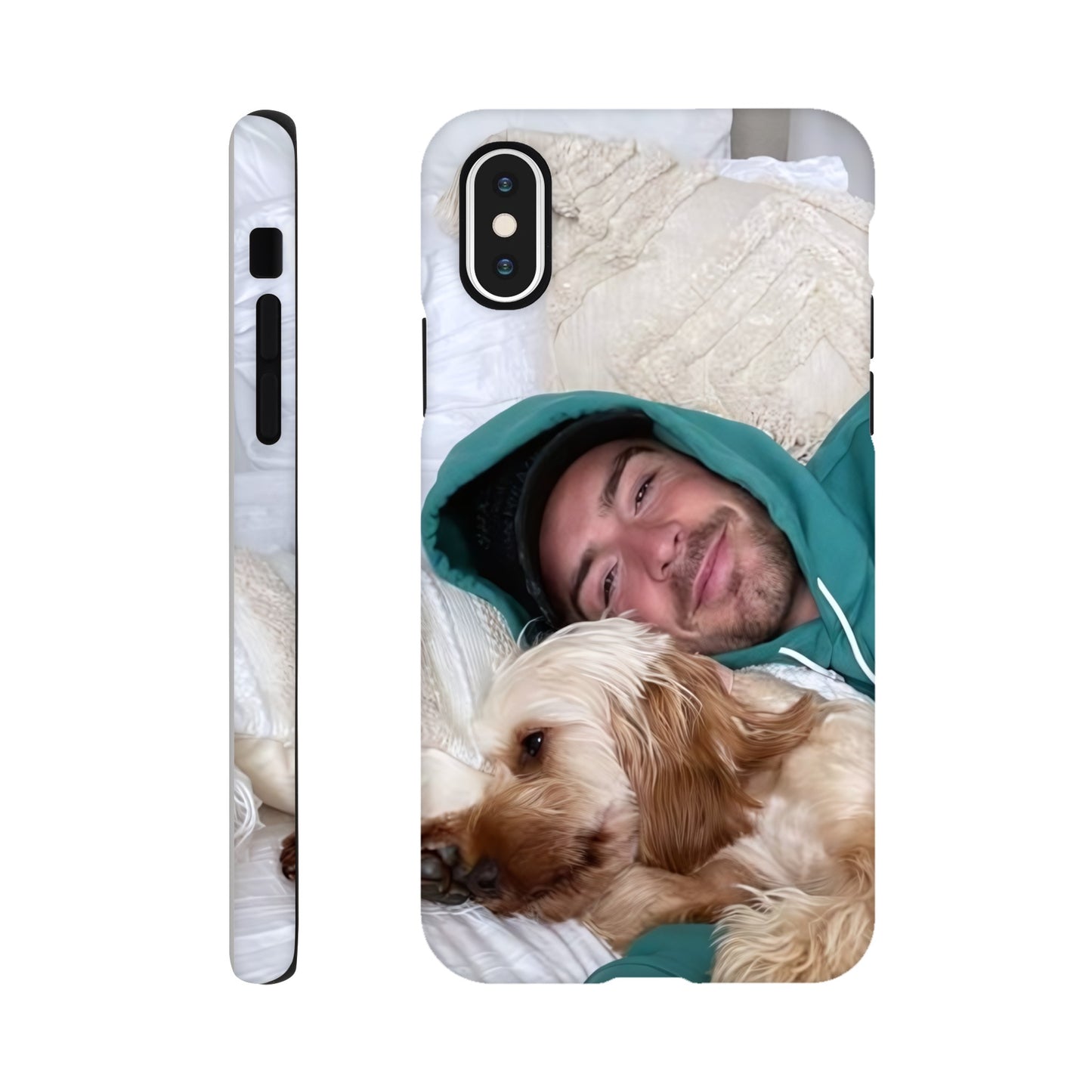 Trendy footballer iPhone tough case featuring Jack Grealish portrait
