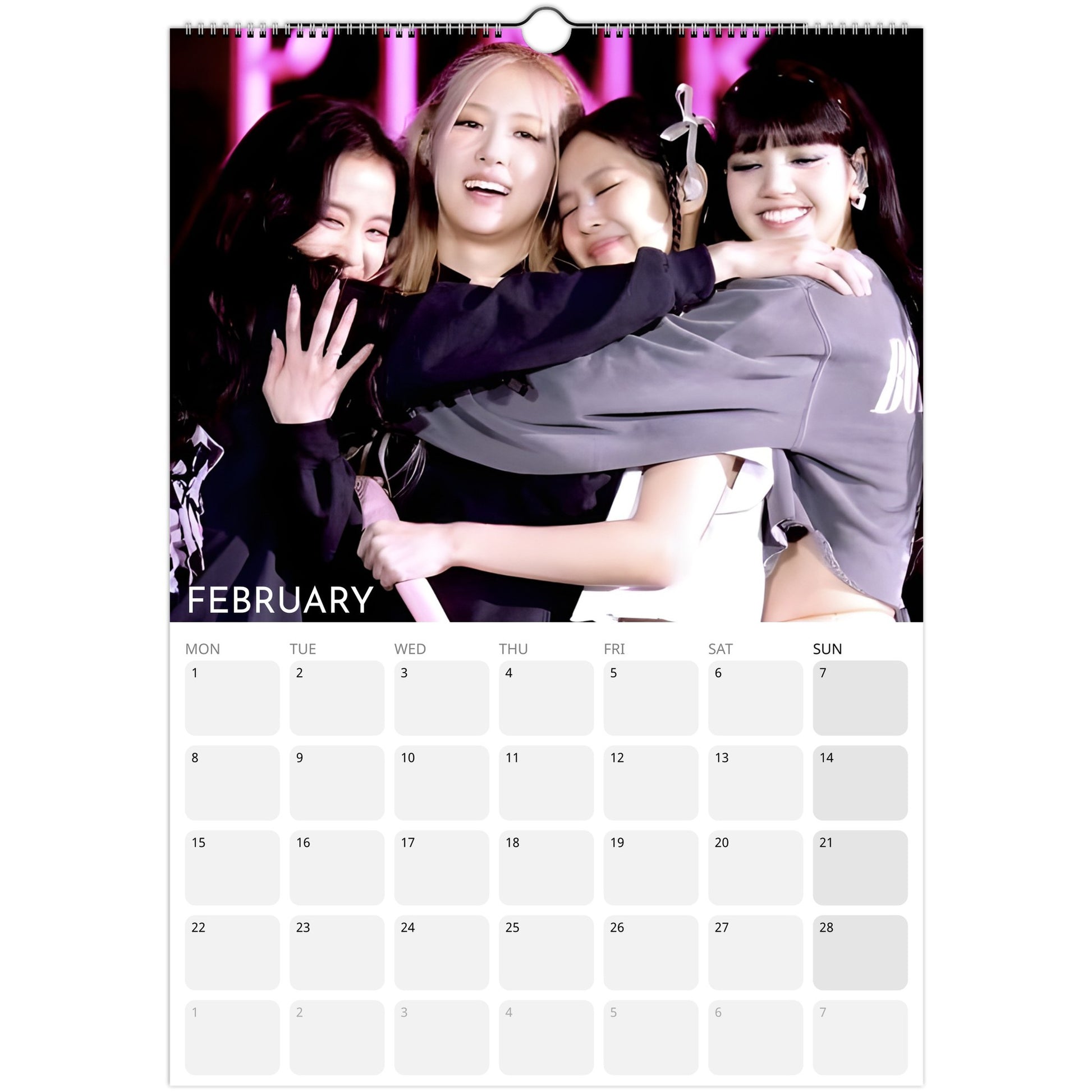 BLACKPINK 2026 A3 wall calendar February
