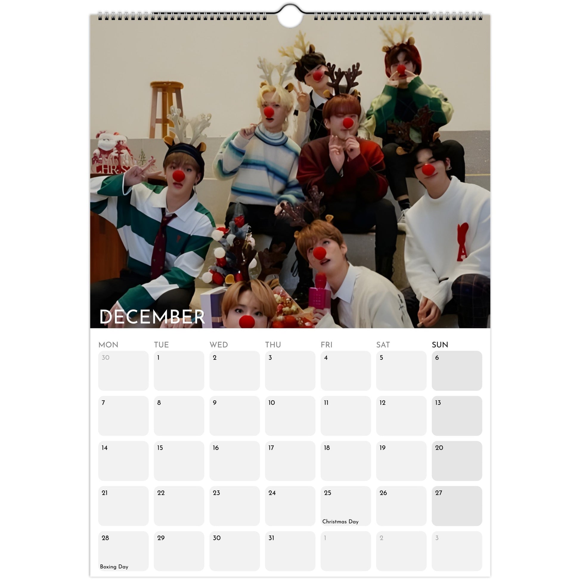 Stray Kids 2026 A3 wall calendar December