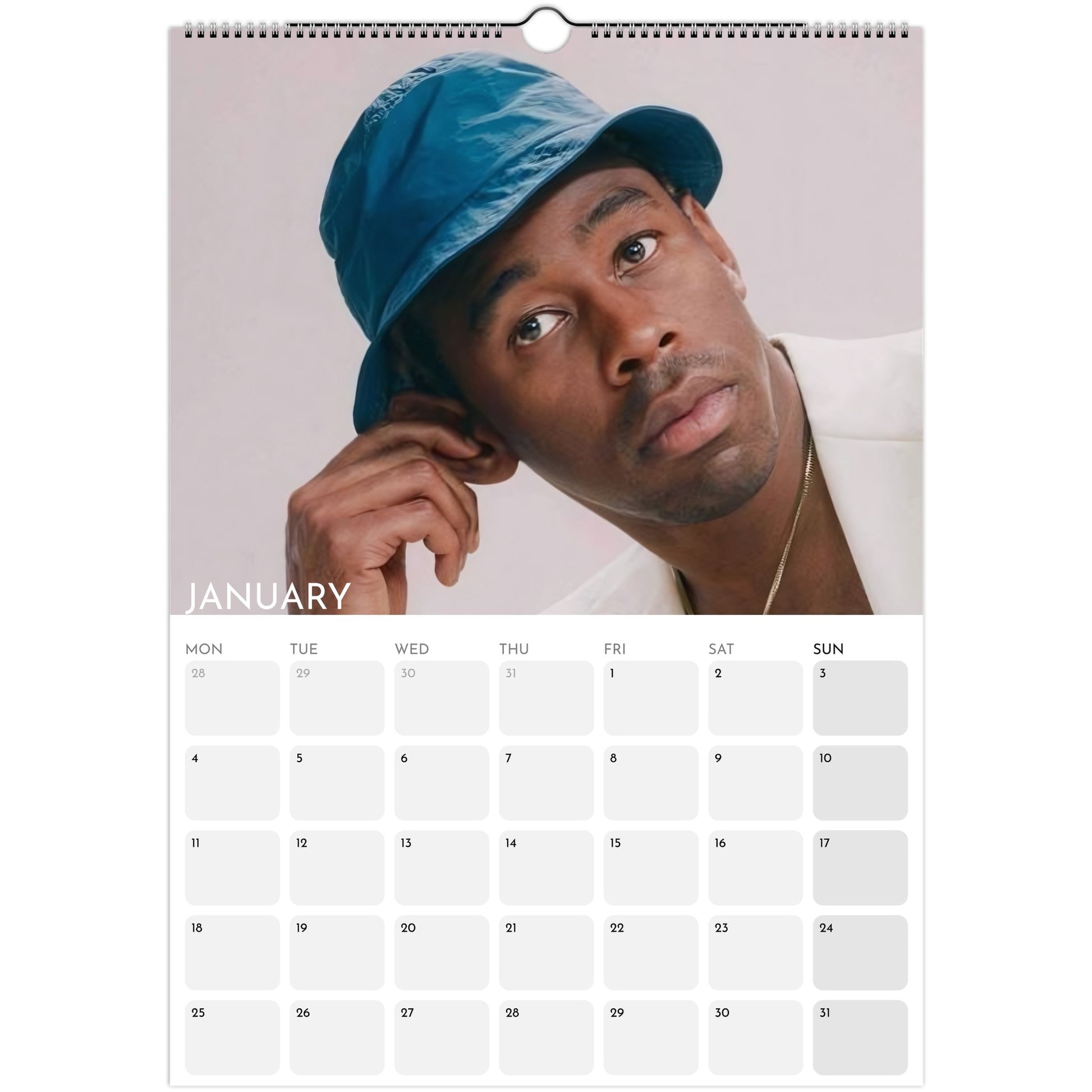 Tyler, The Creator 2026 A3 wall calendar January
