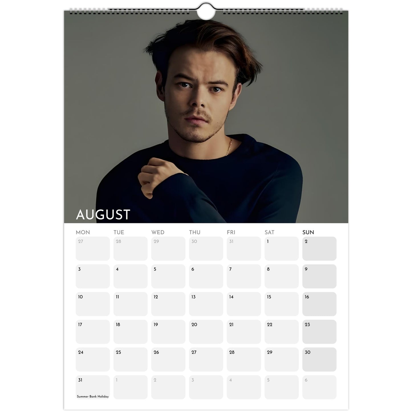 Stranger Things 2026 A3 wall calendar August