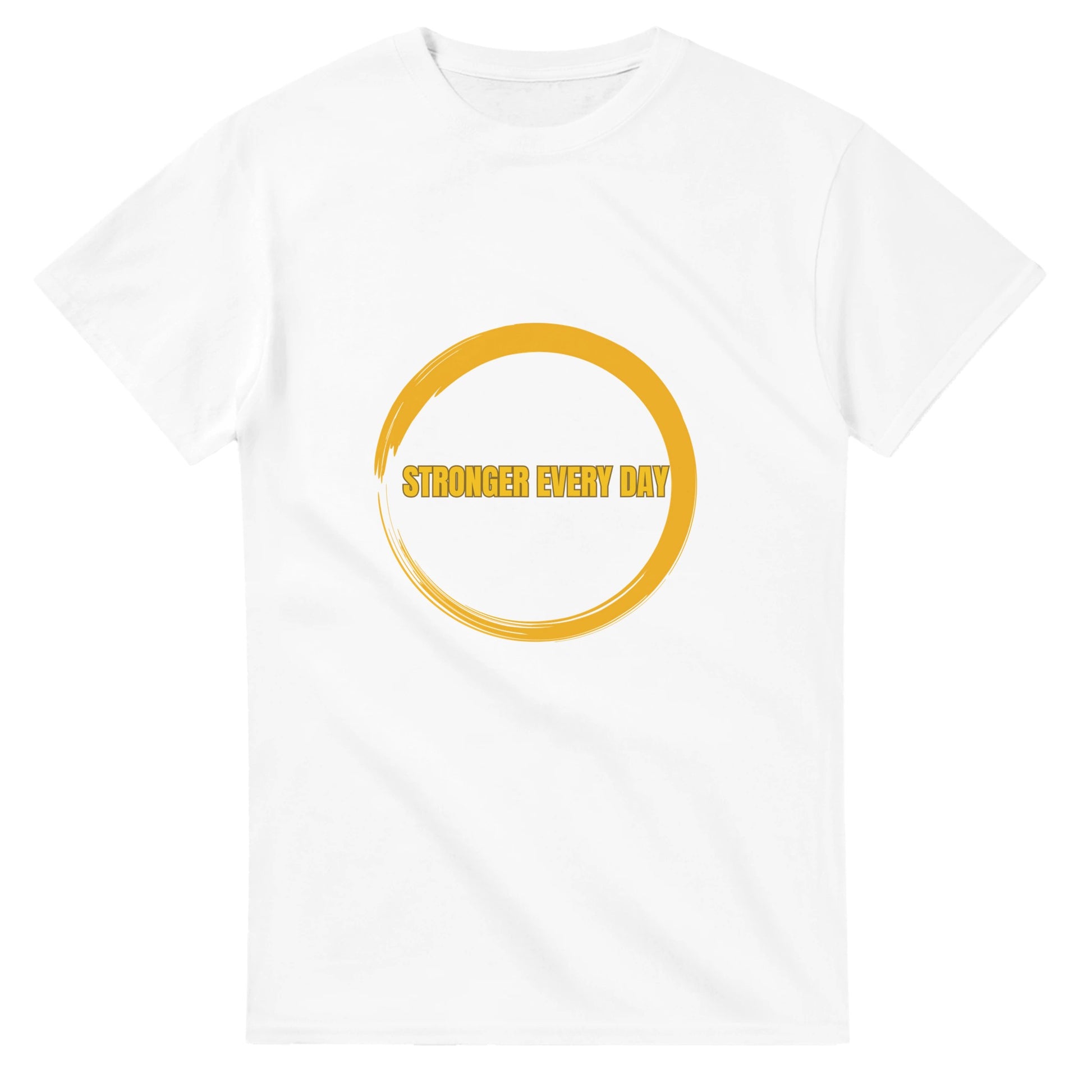 Positive affirmation T‑shirt with Stronger Every Day typography