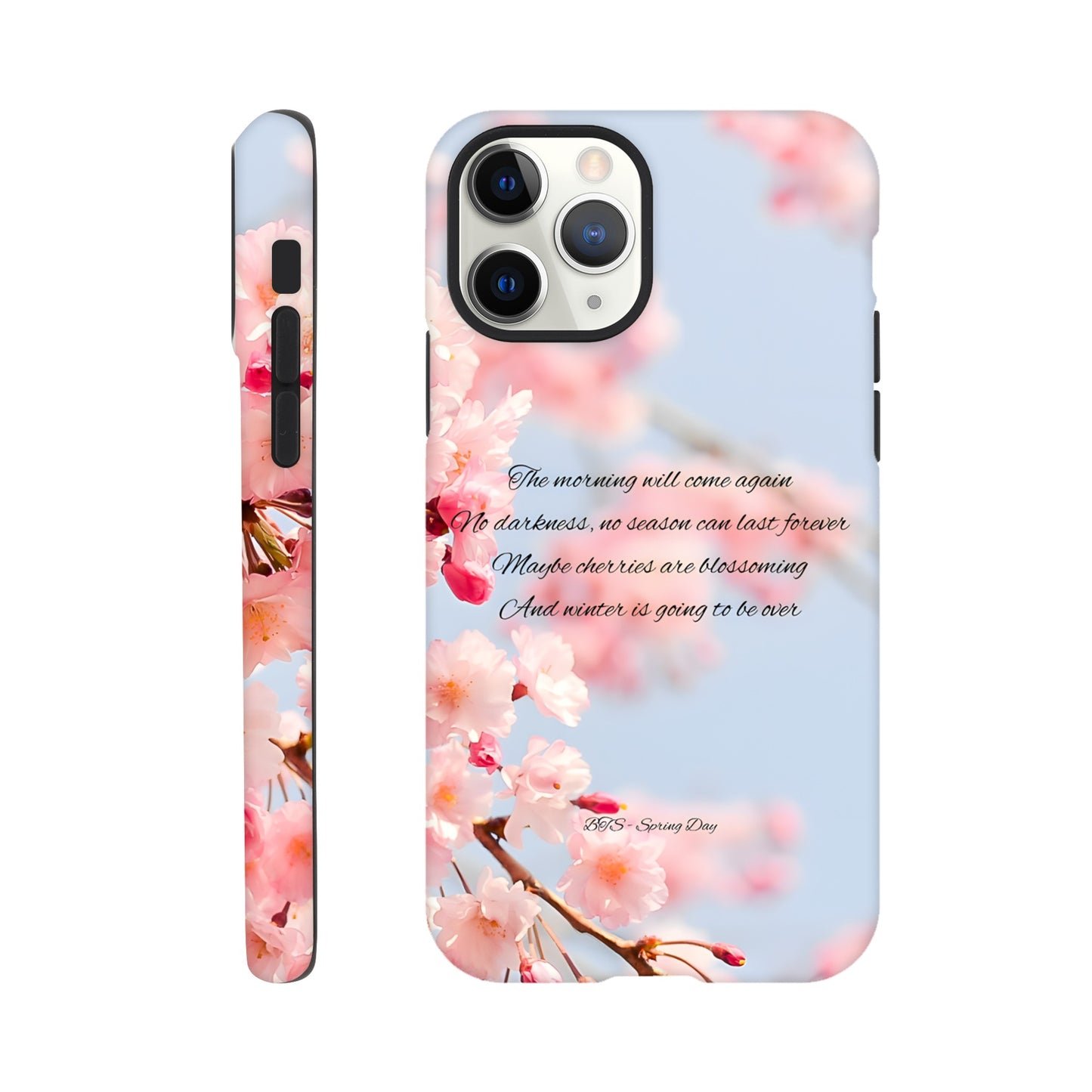 Soft pastel BTS inspired iPhone case with Spring Day vibe