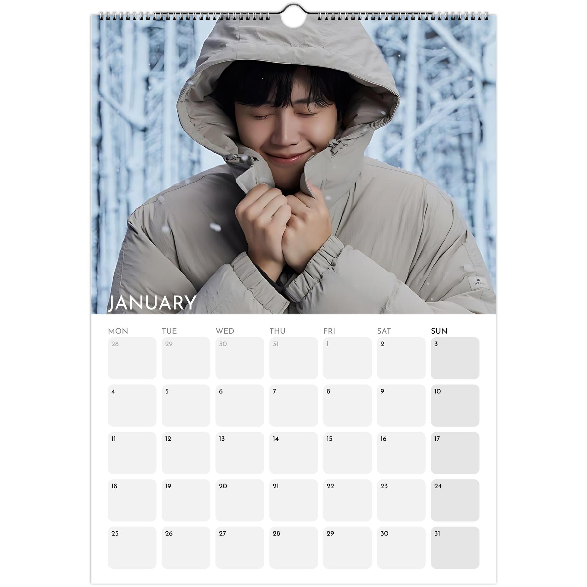 Kim Seon‑ho 2026 A3 wall calendar January