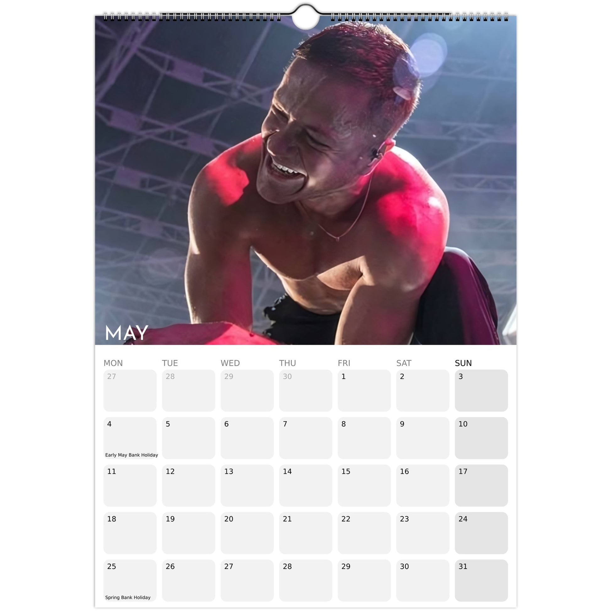 Imagine Dragons 2026 A3 wall calendar May