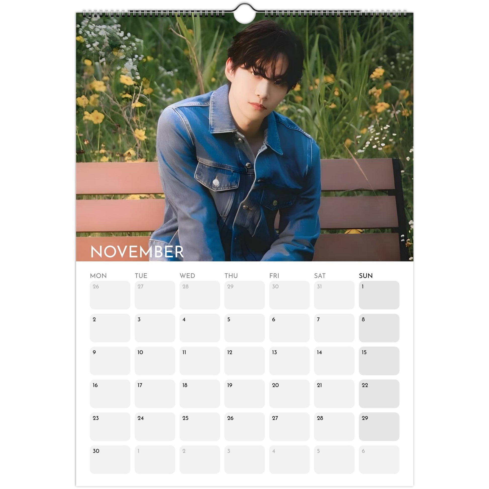 Lee Jun‑ho 2026 A3 wall calendar November