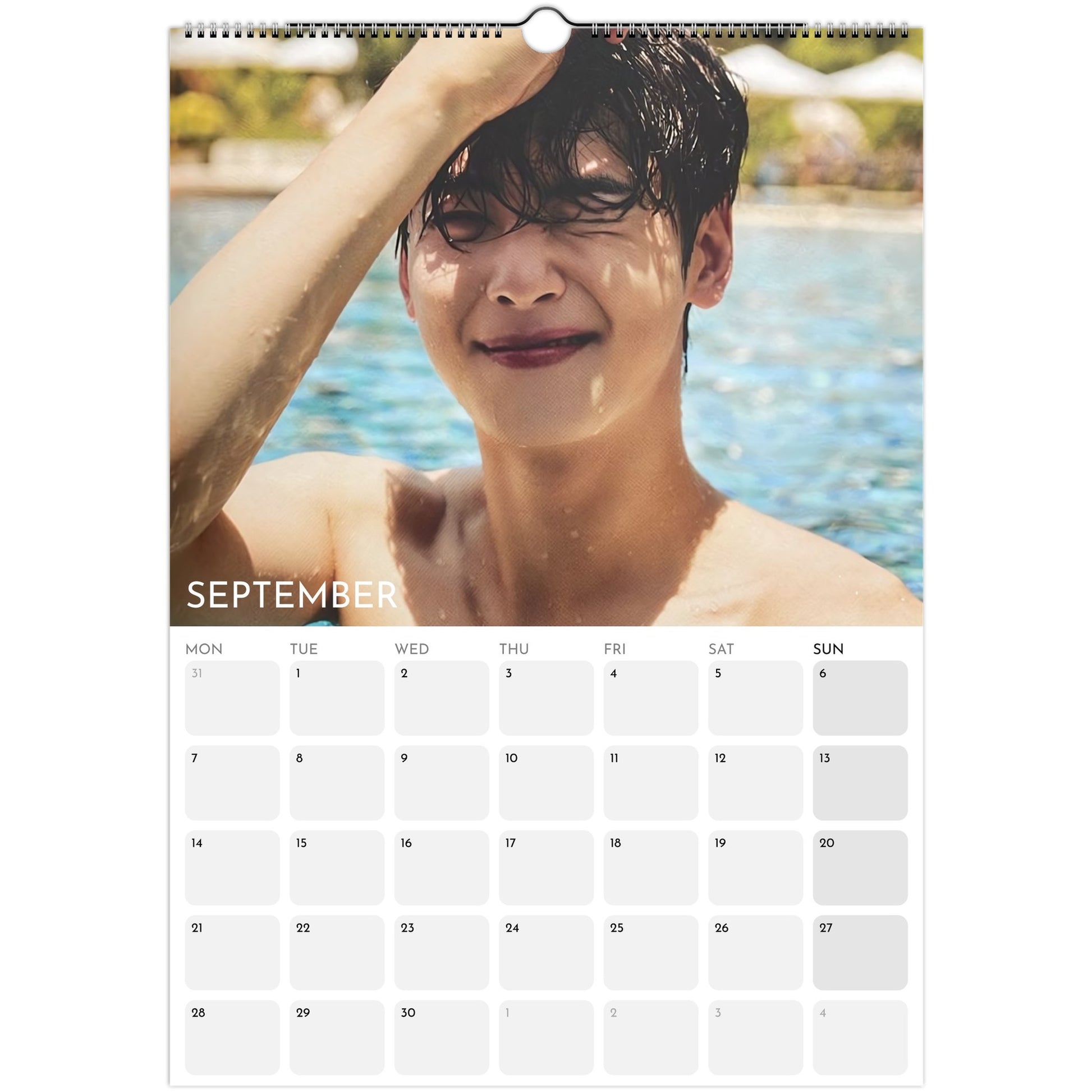 Cha Eun‑woo 2026 A3 wall calendar September