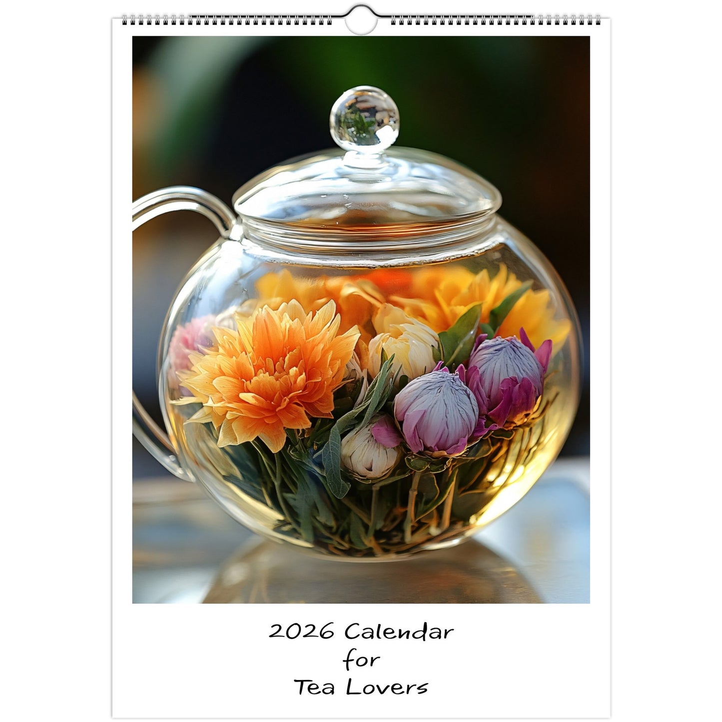 Tea Lovers 2026 A3 wall calendar front cover