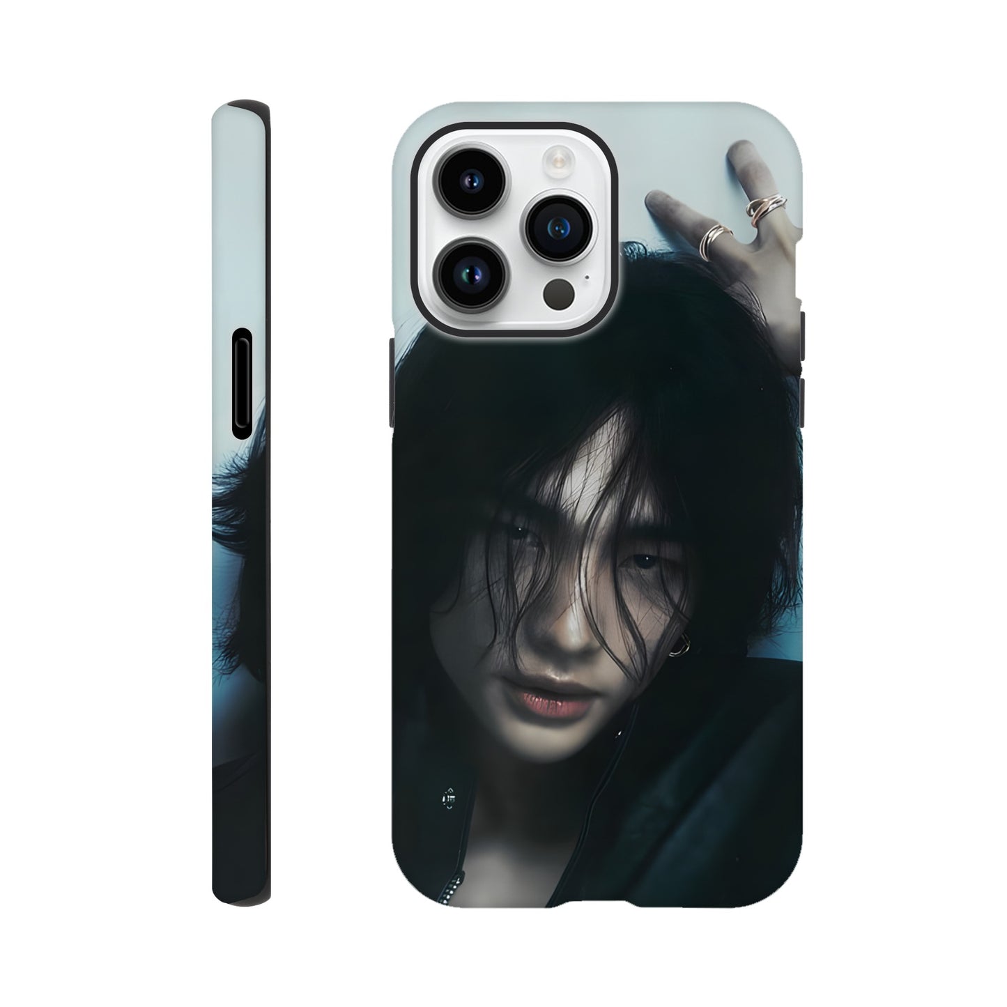 Protective iPhone case with Hyunjin Stray Kids artwork