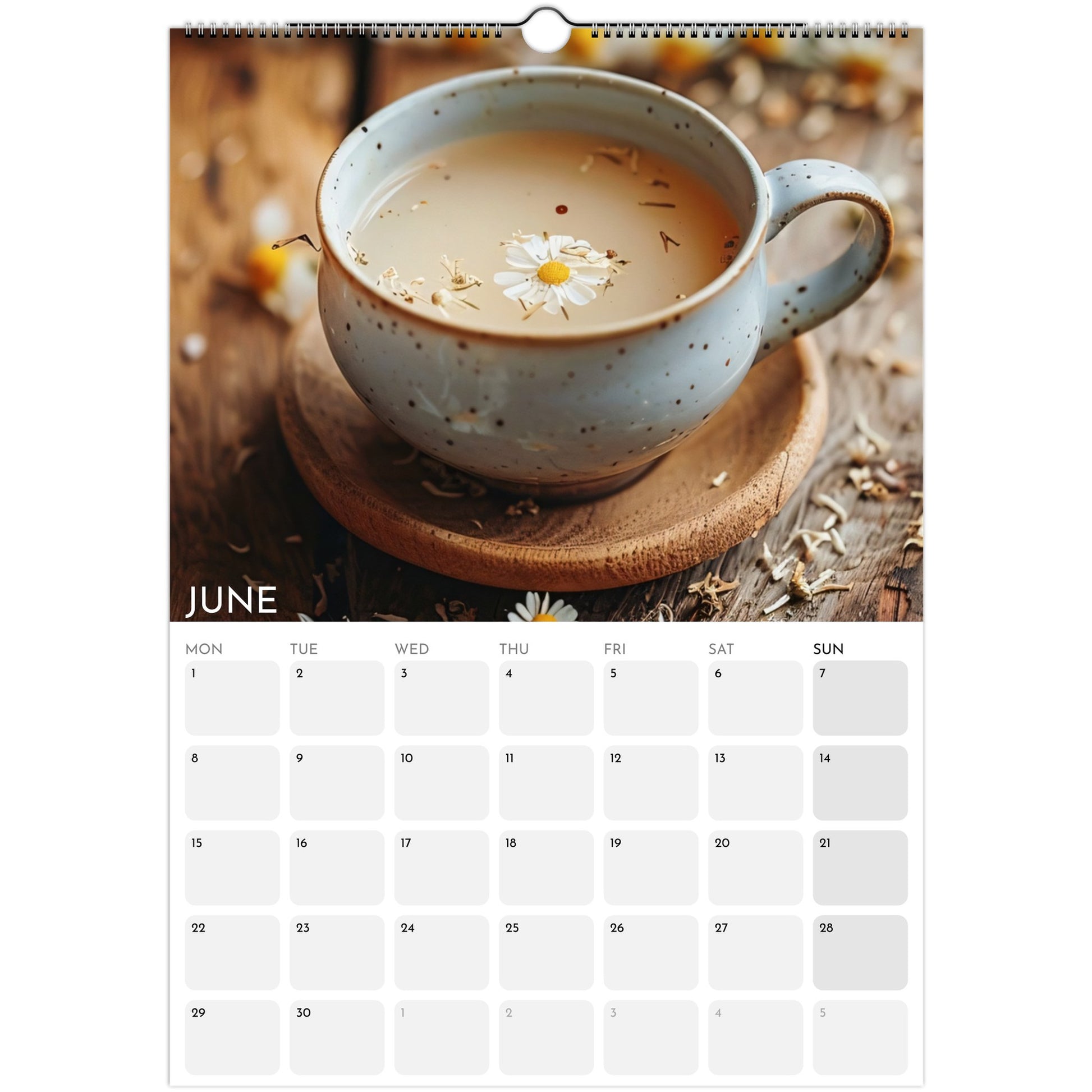 Tea Lovers 2026 A3 wall calendar June