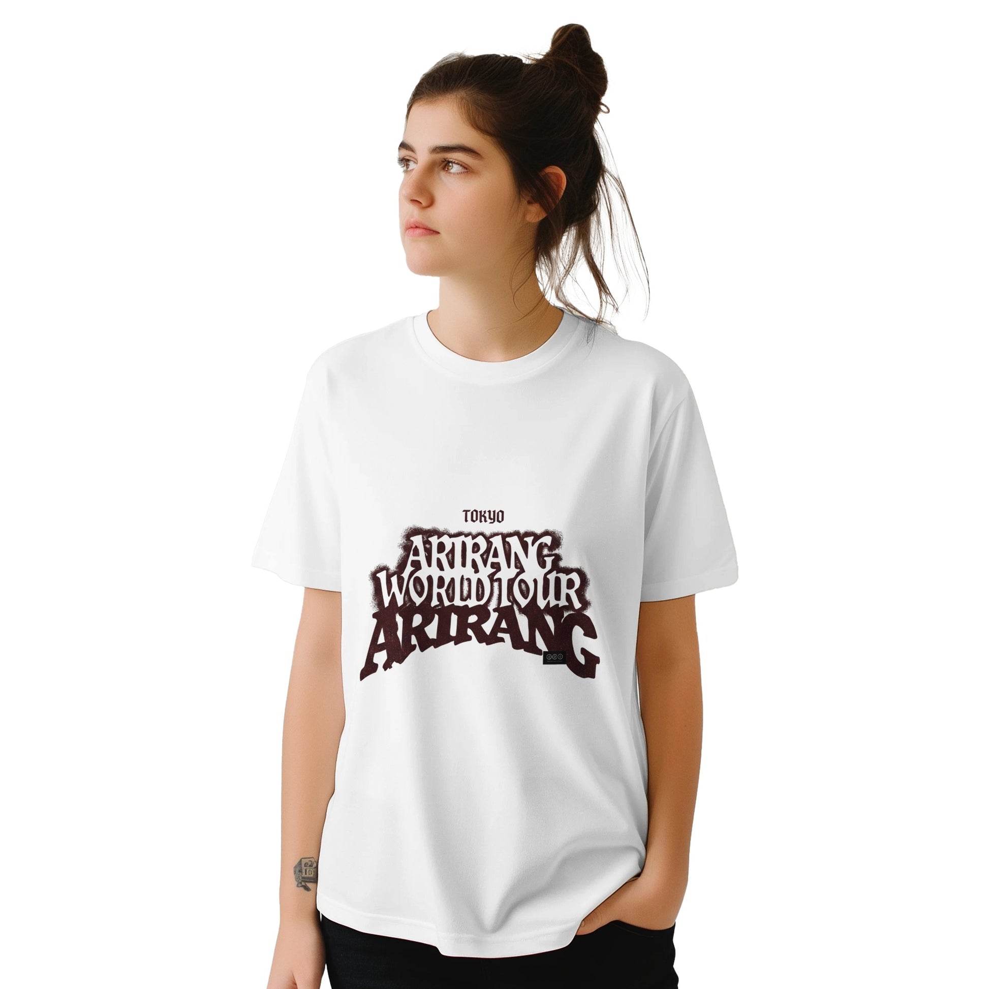 BTS Arirang 2026 tour t‑shirt in white