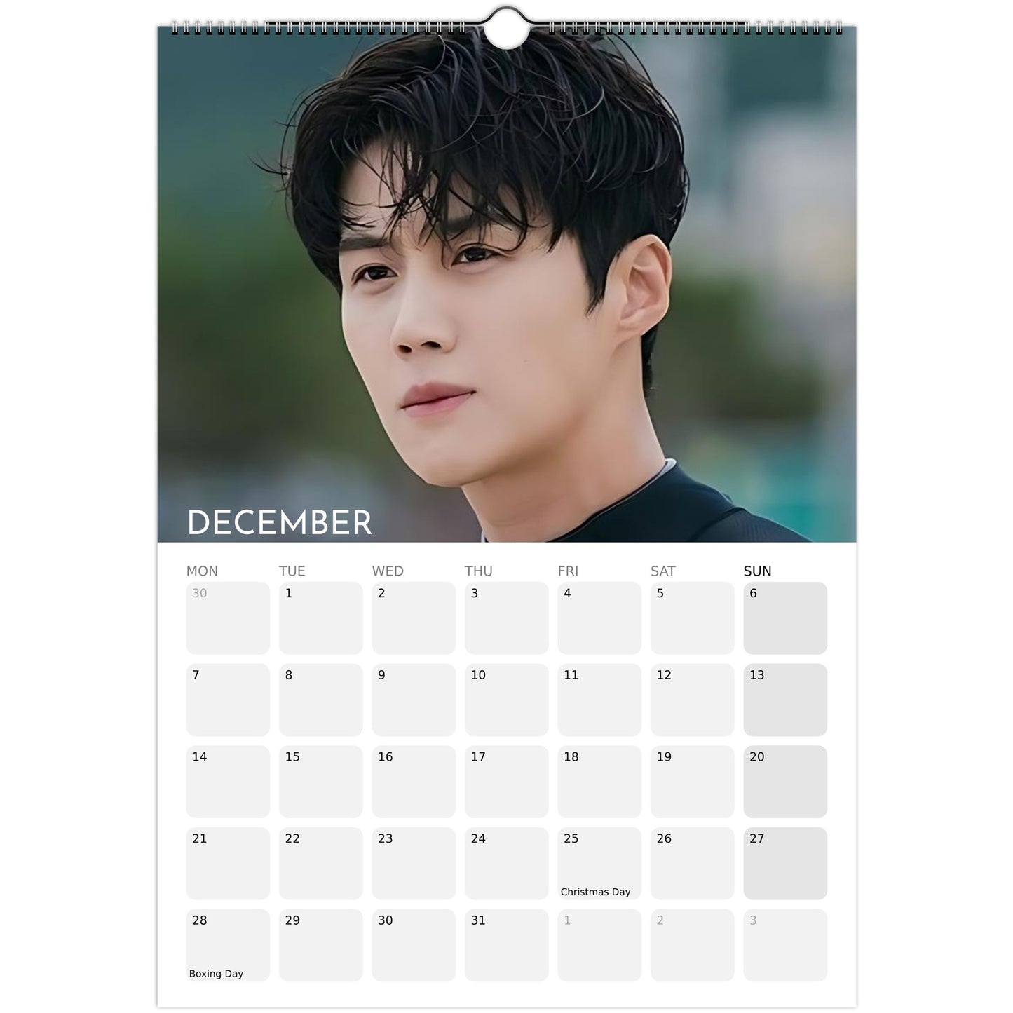 Kim Seon‑ho 2026 A3 wall calendar December