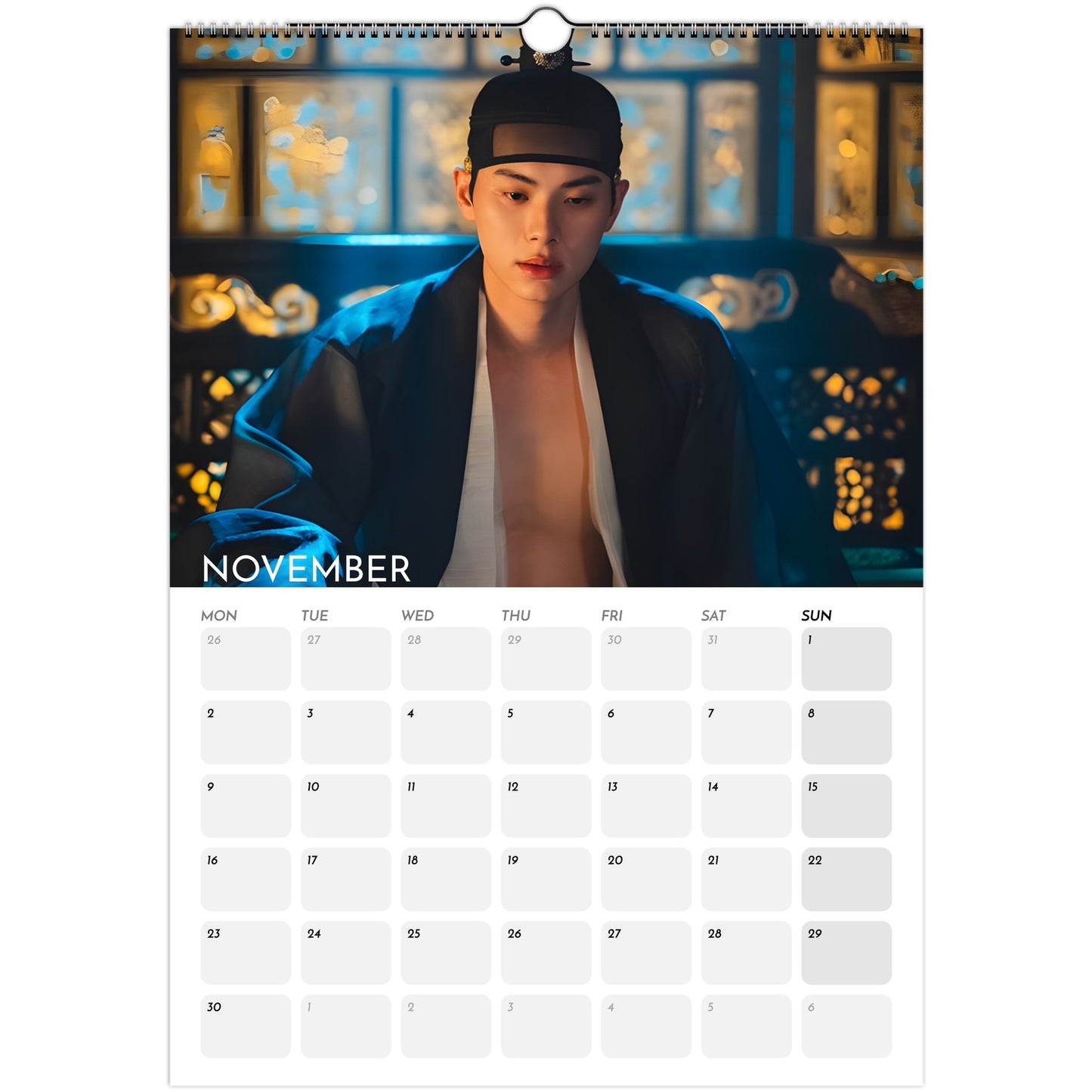 Bon Appétit Your Majesty 2026 A3 wall calendar November