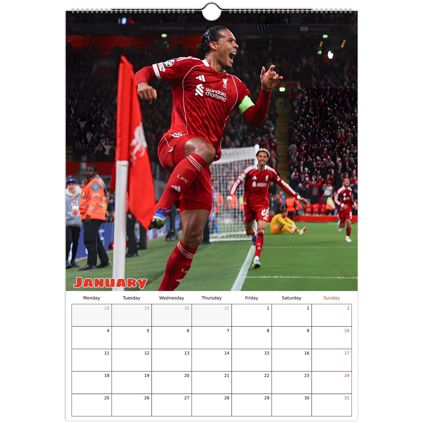 Liverpool Calendar January page