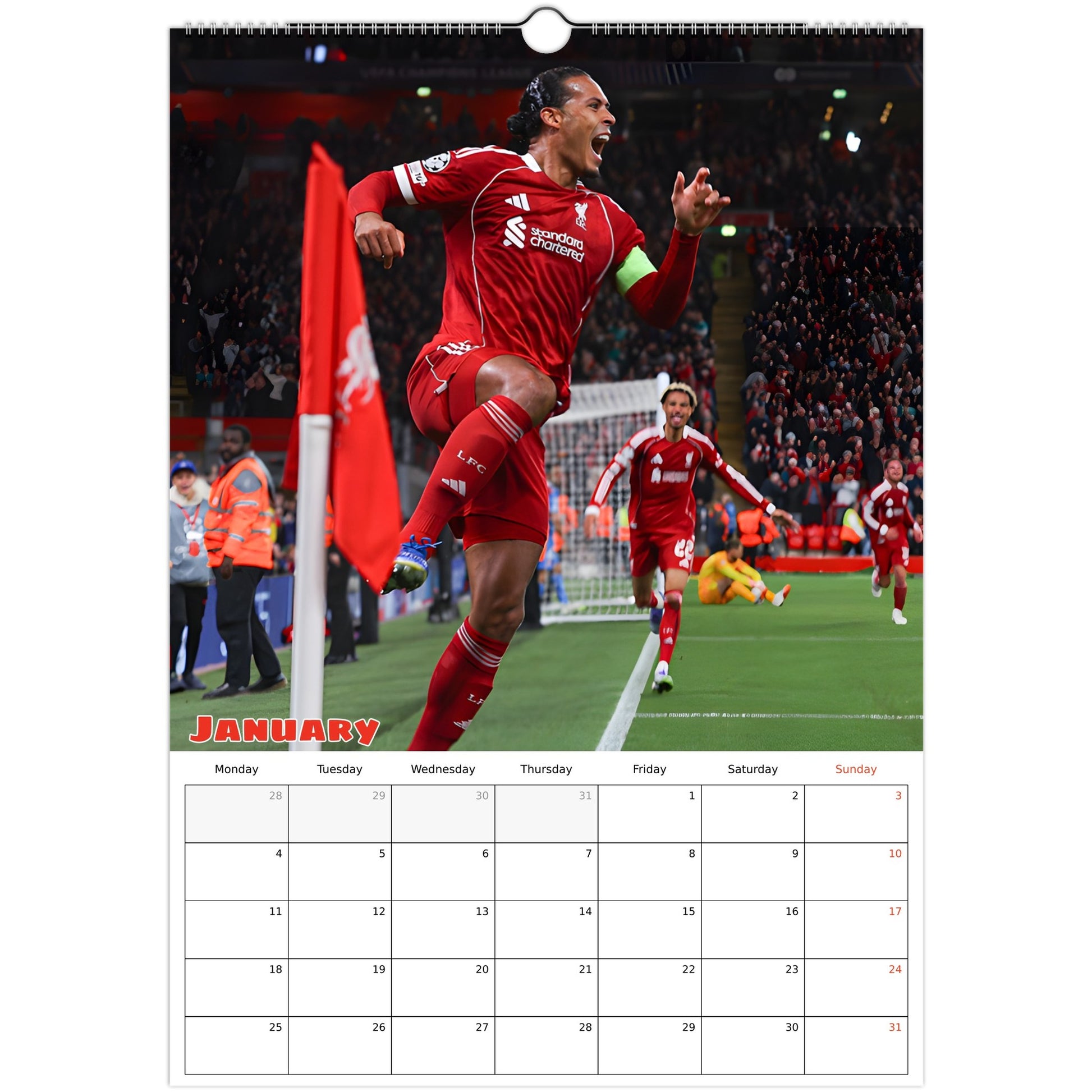 Liverpool Calendar January page