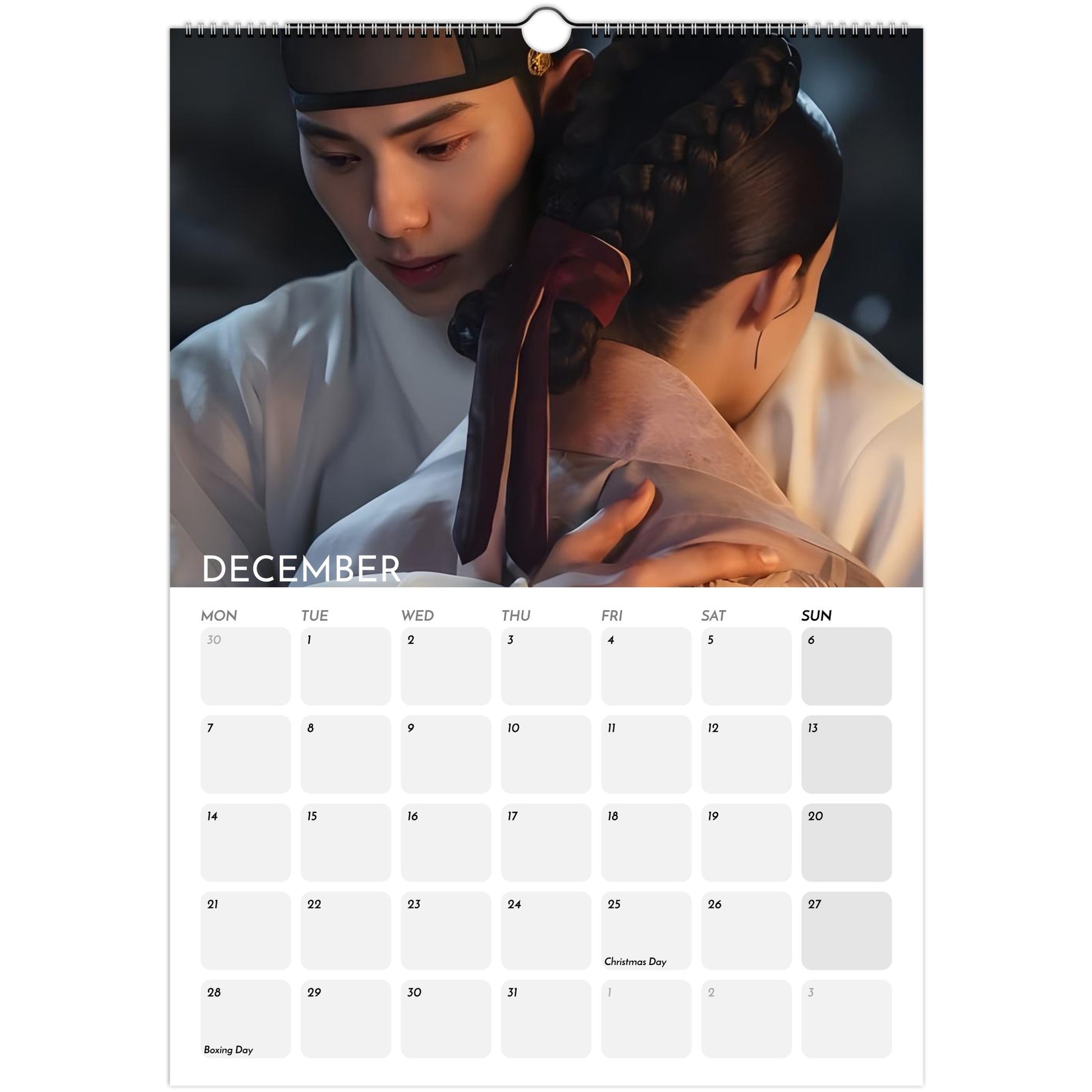 Bon Appétit Your Majesty 2026 A3 wall calendar December
