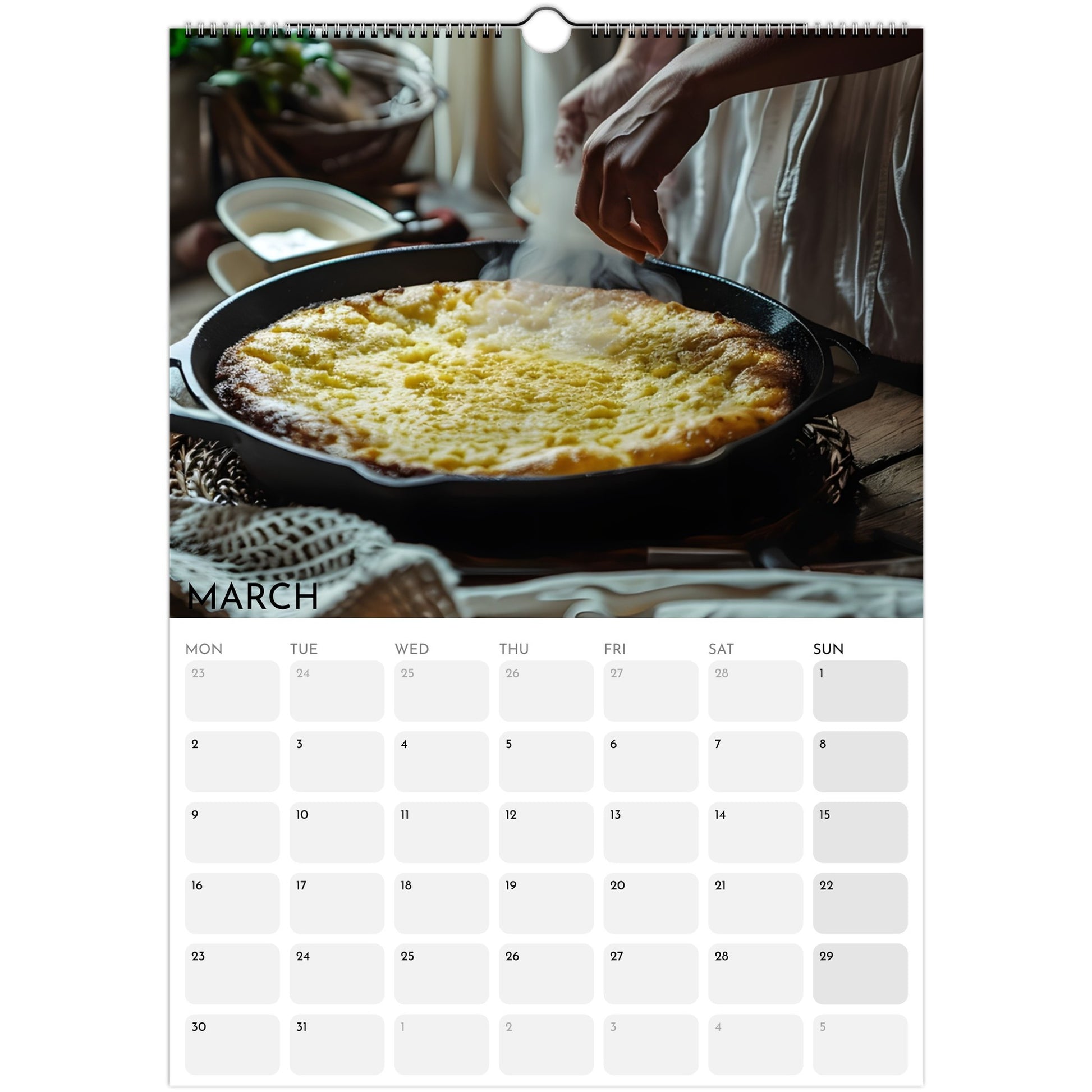 Dreams of Simplicity 2026 A3 wall calendar March