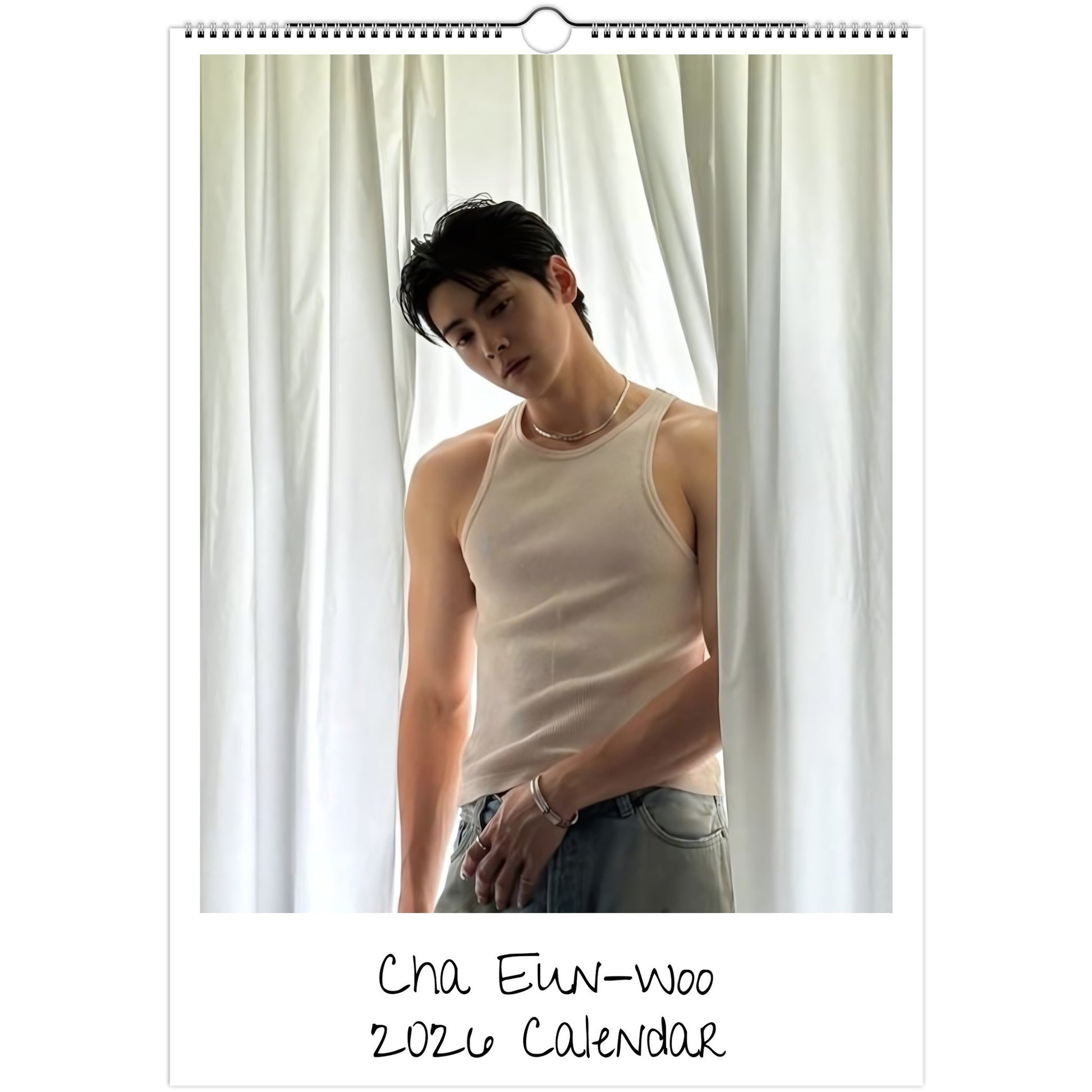 Cha Eun‑woo 2026 A3 wall calendar front cover