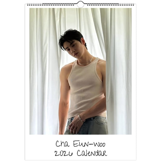 Cha Eun‑woo 2026 A3 wall calendar front cover