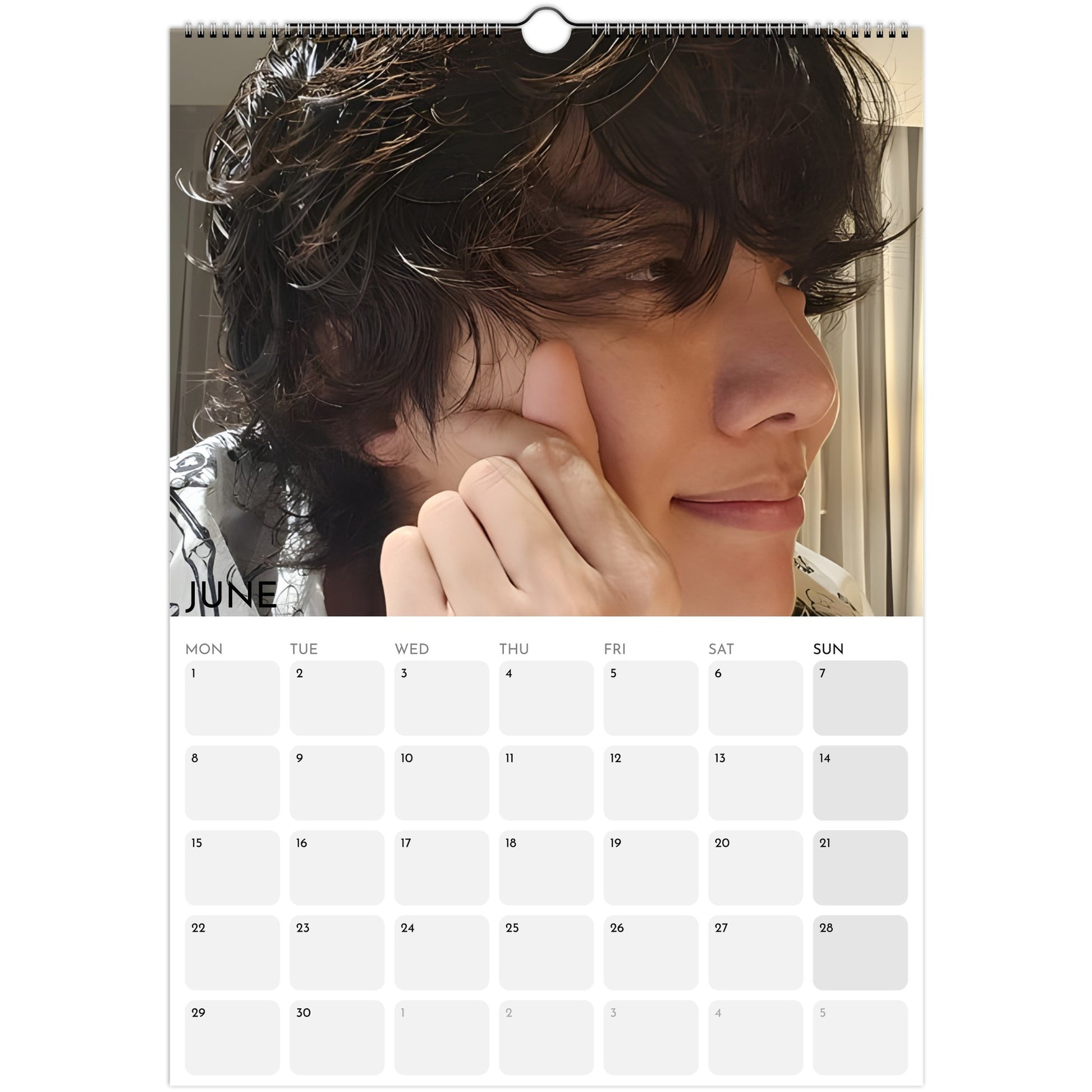 BTS J‑Hope Hobi 2026 A3 boyfriend style calendar June