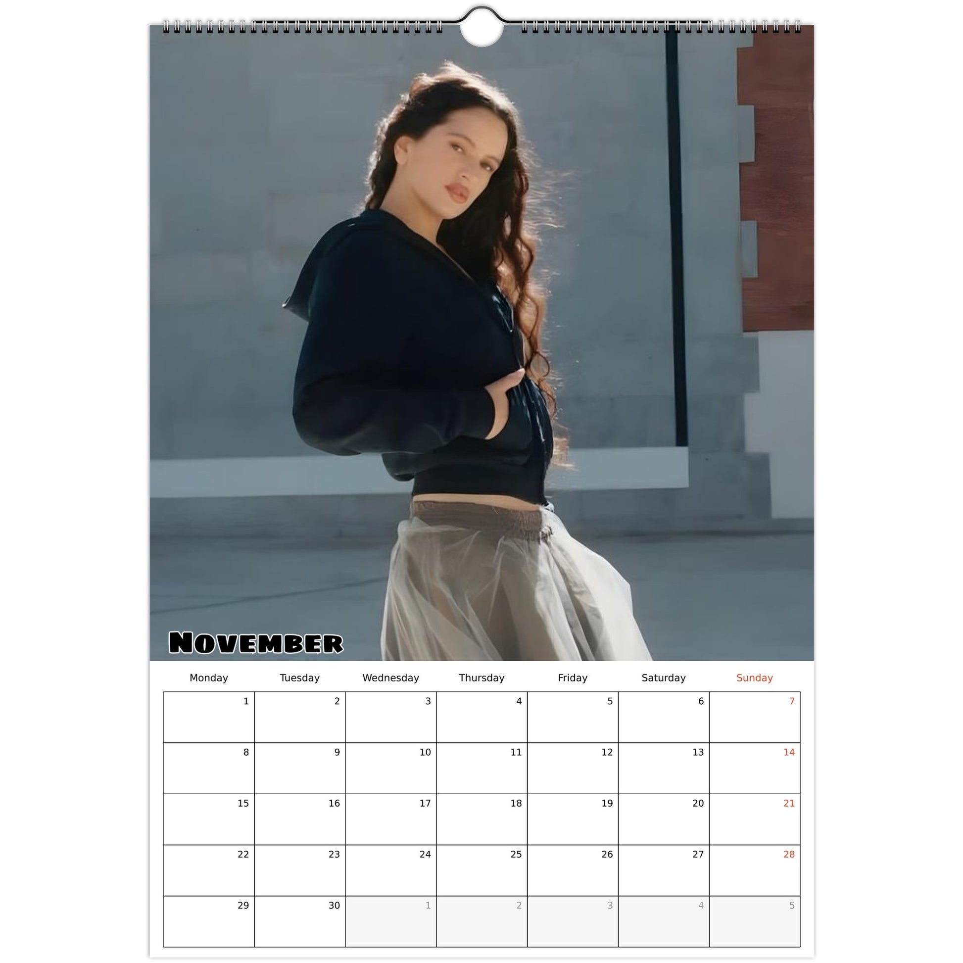 Rosalía Calendar 2027 November page