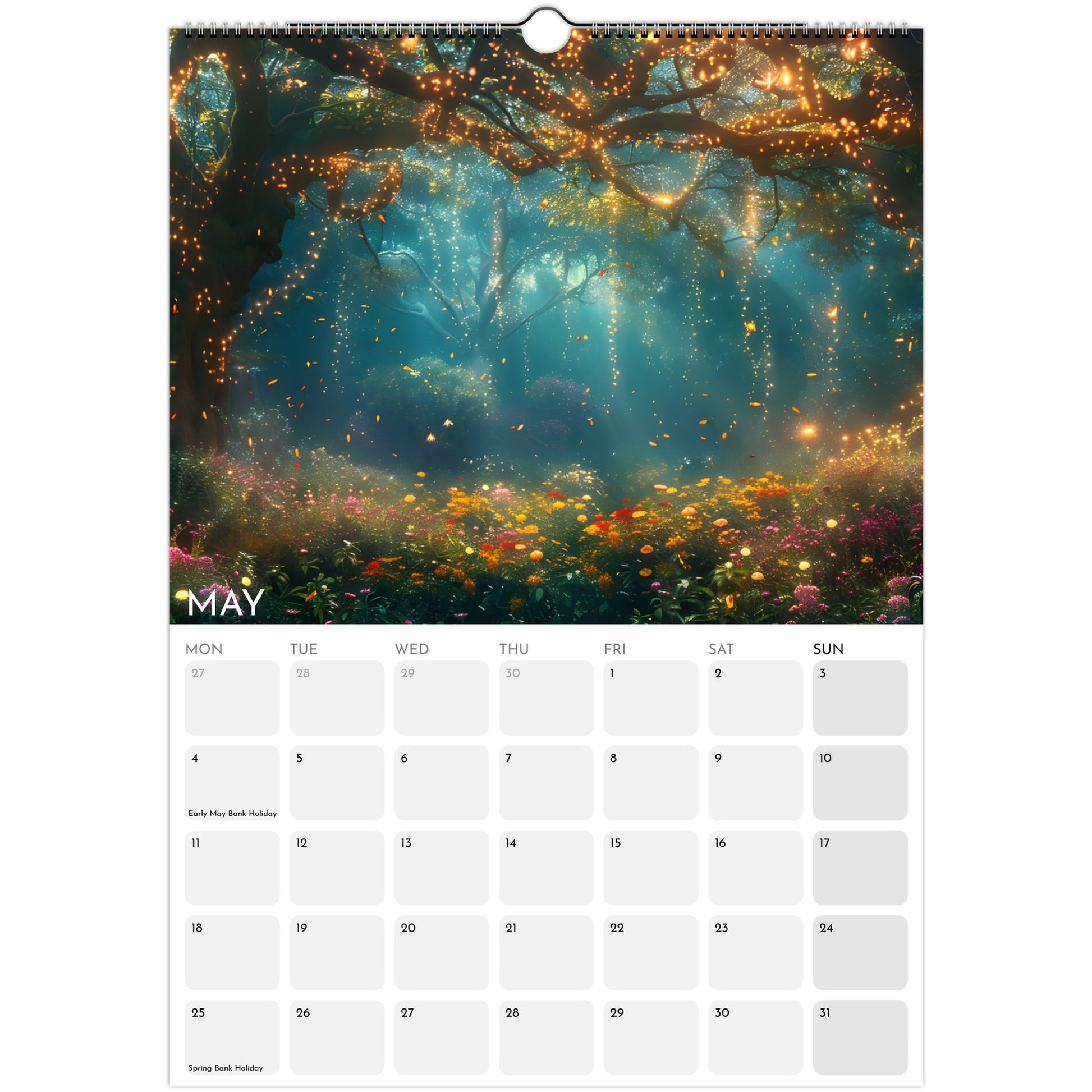 Enchanted Forest 2026 A3 wall calendar May