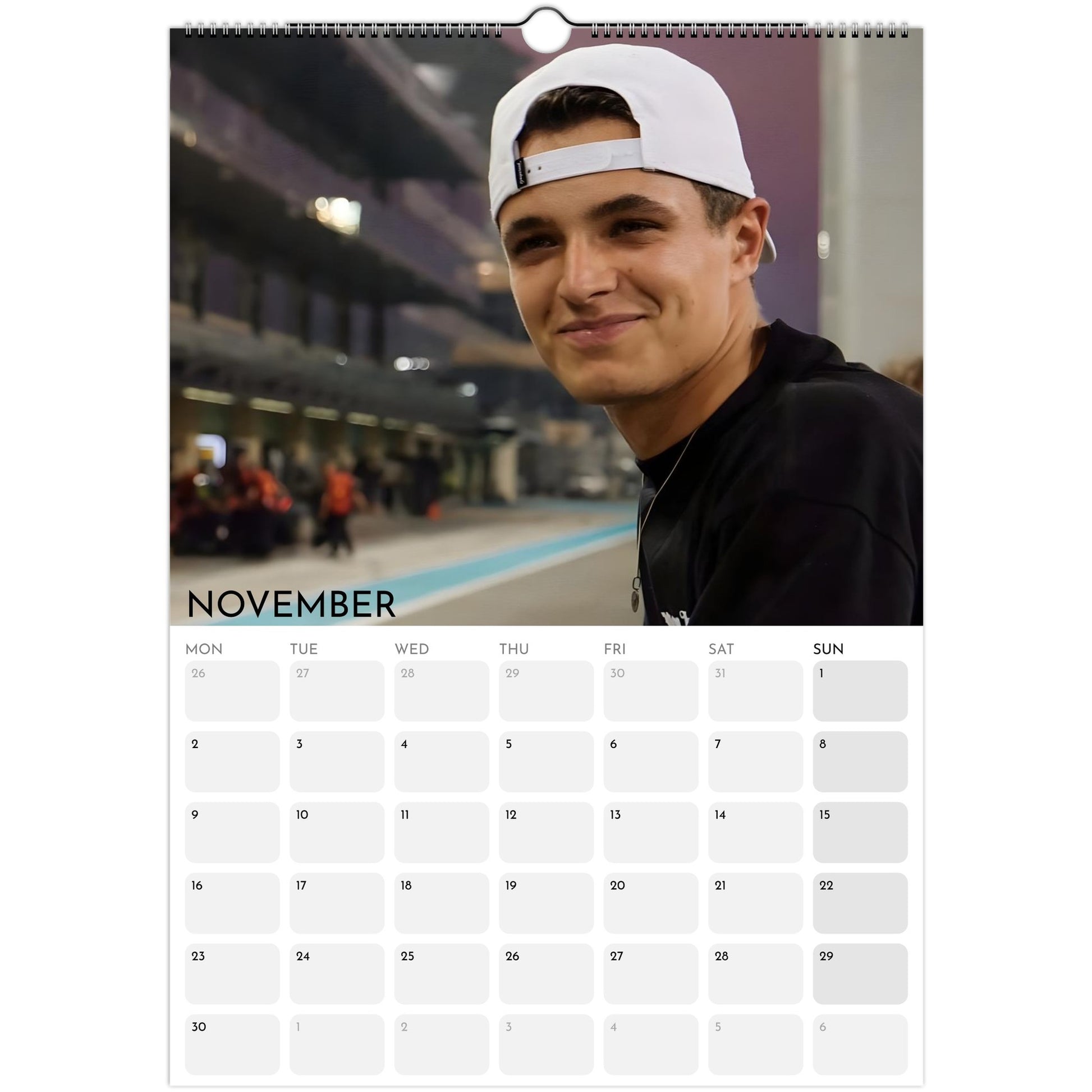 Formula 1 Lando Norris boyfriend‑style calendar