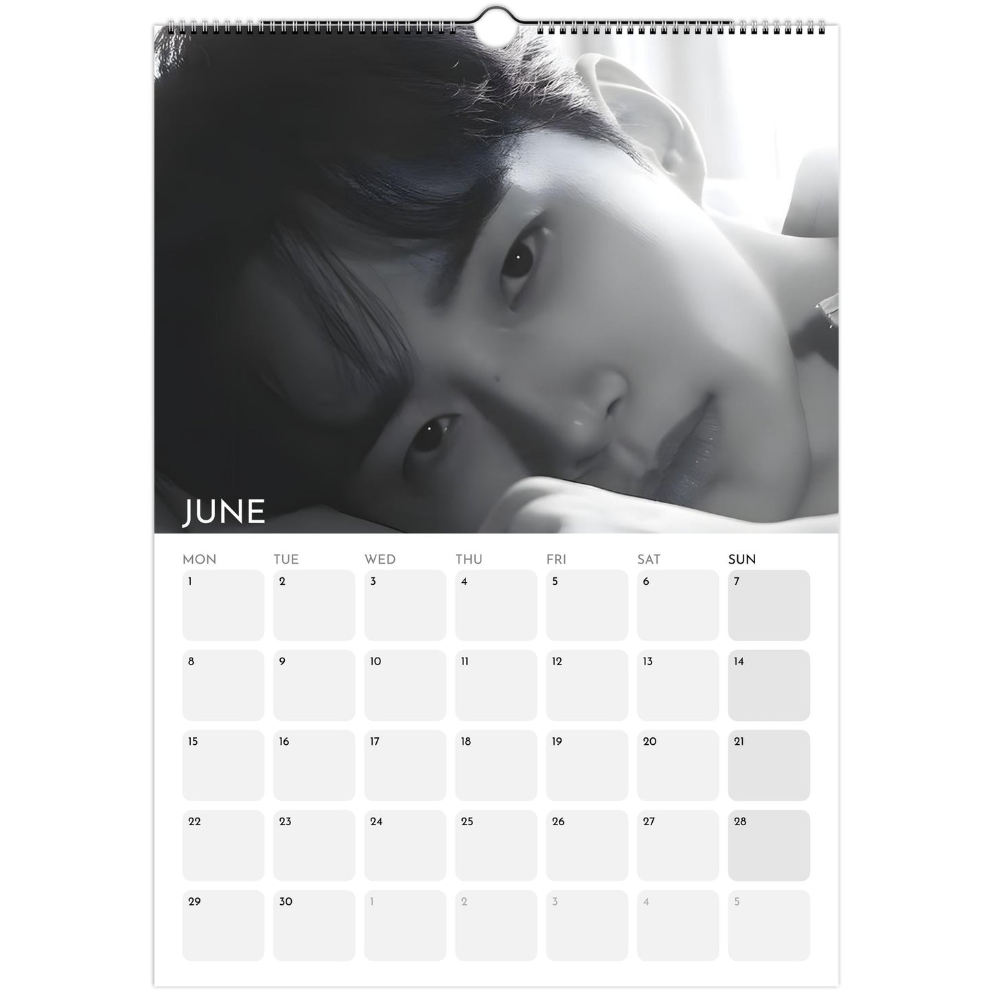 Lee Jun‑ho 2026 A3 wall calendar June