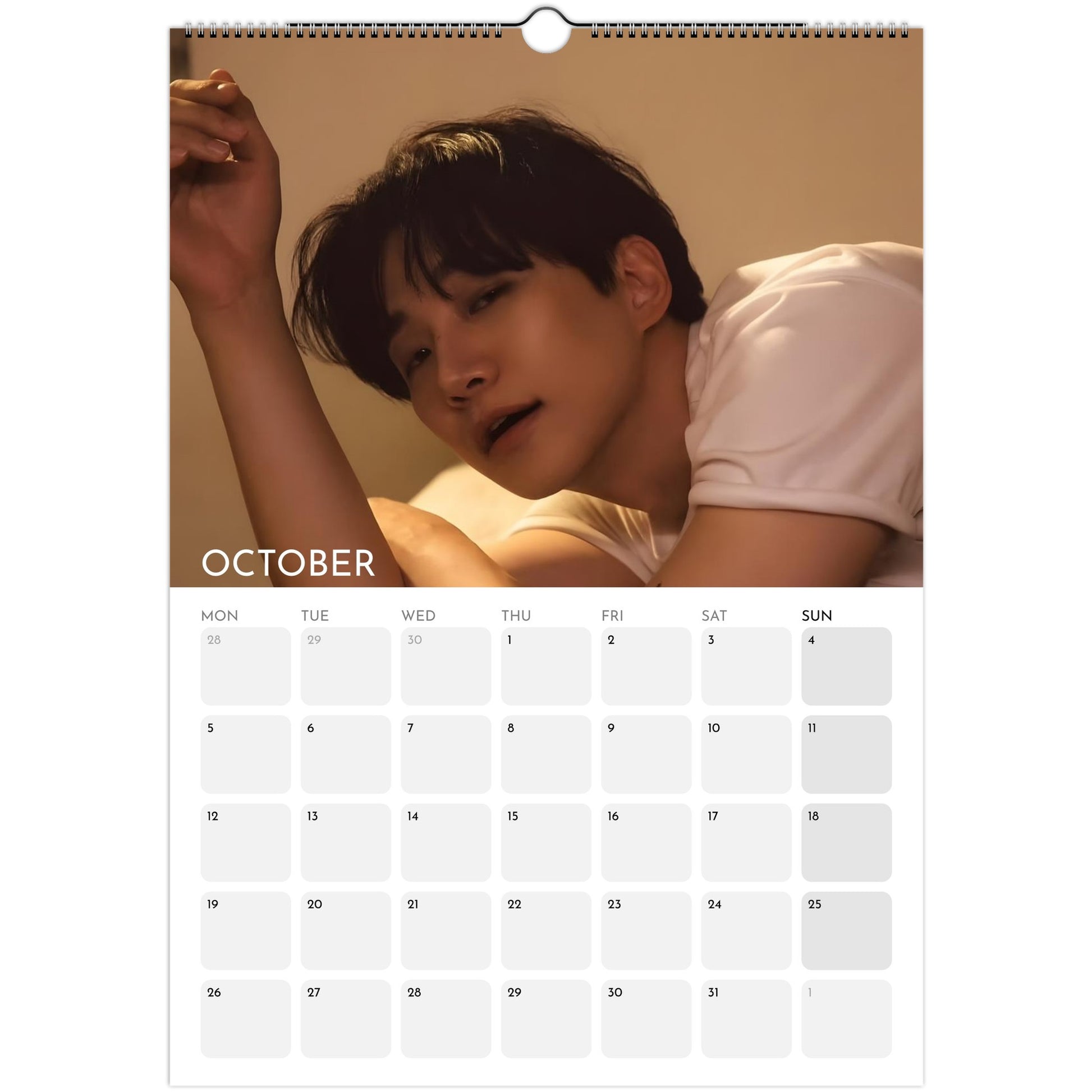 Lee Jun‑ho 2026 A3 wall calendar October