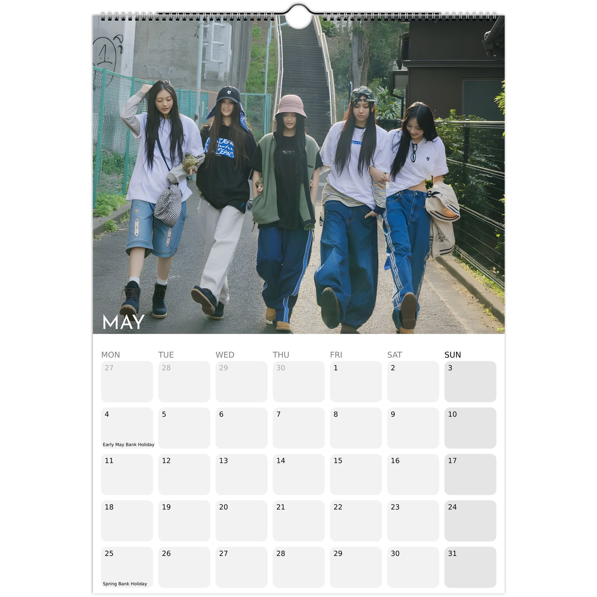 NewJeans 2026 A3 wall calendar May