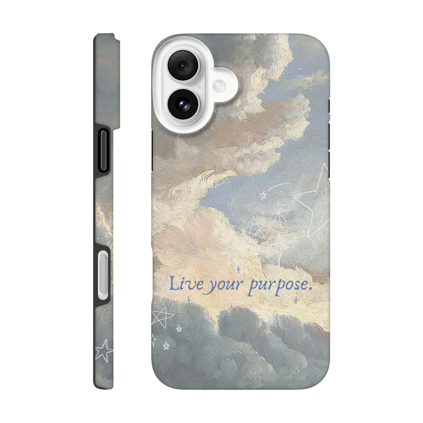 Stylish iPhone tough case featuring inspirational text artwork