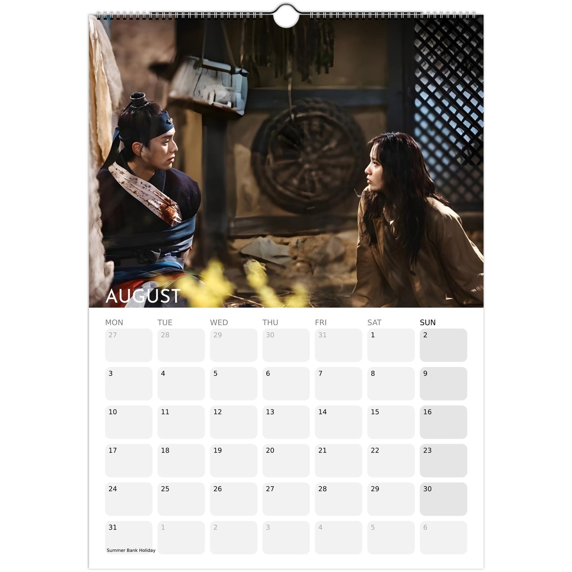 Bon Appétit Your Majesty 2026 A3 wall calendar august