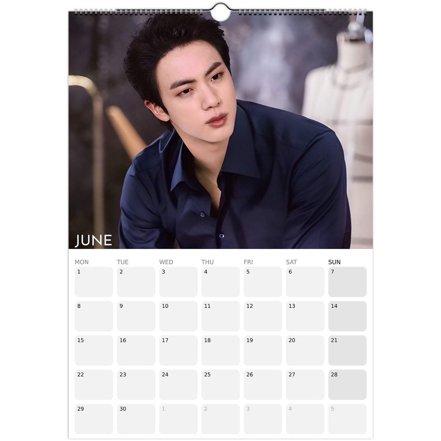 BTS Jin Kim Seok‑jin 2026 A3 boyfriend style calendar June