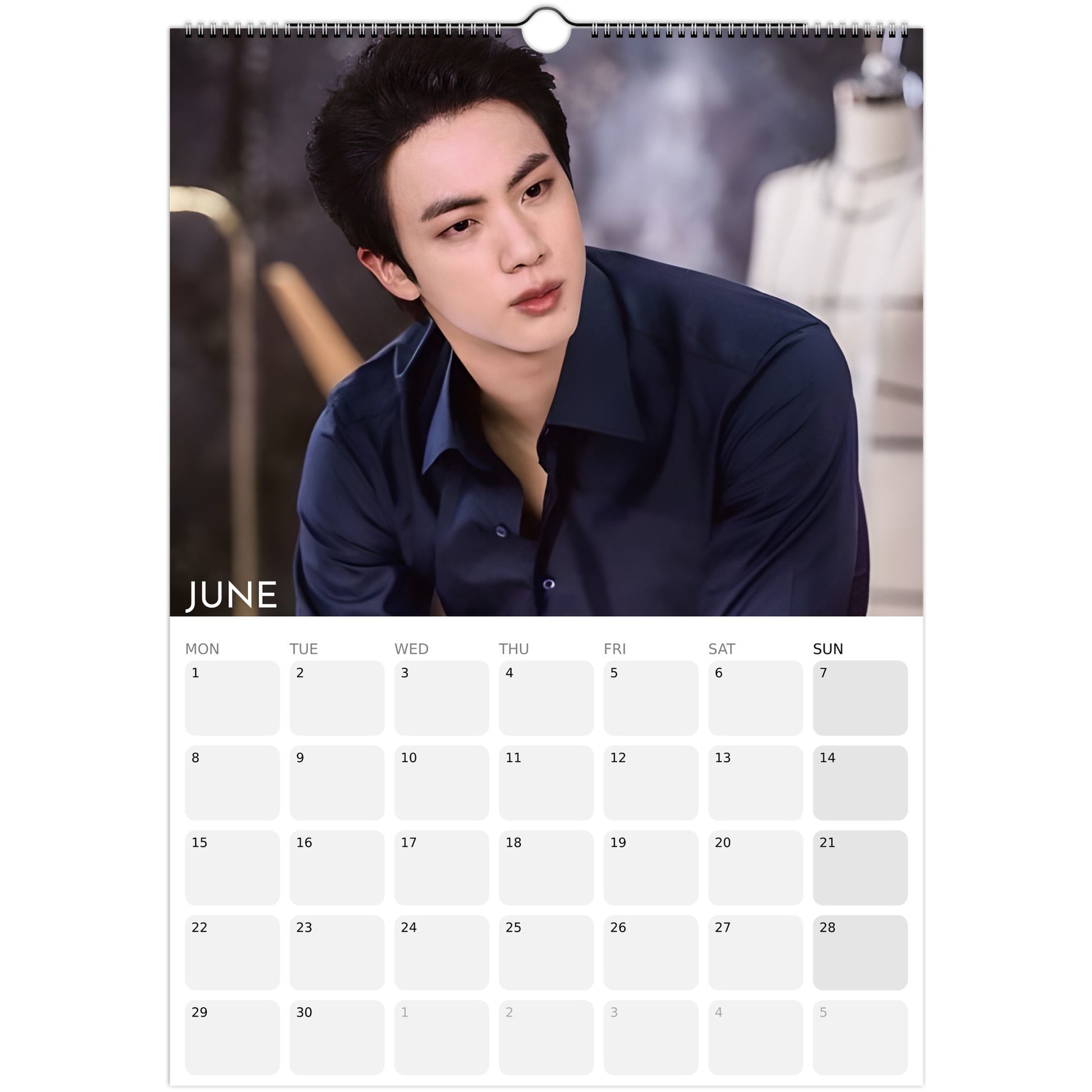 BTS Jin Kim Seok‑jin 2026 A3 boyfriend style calendar June