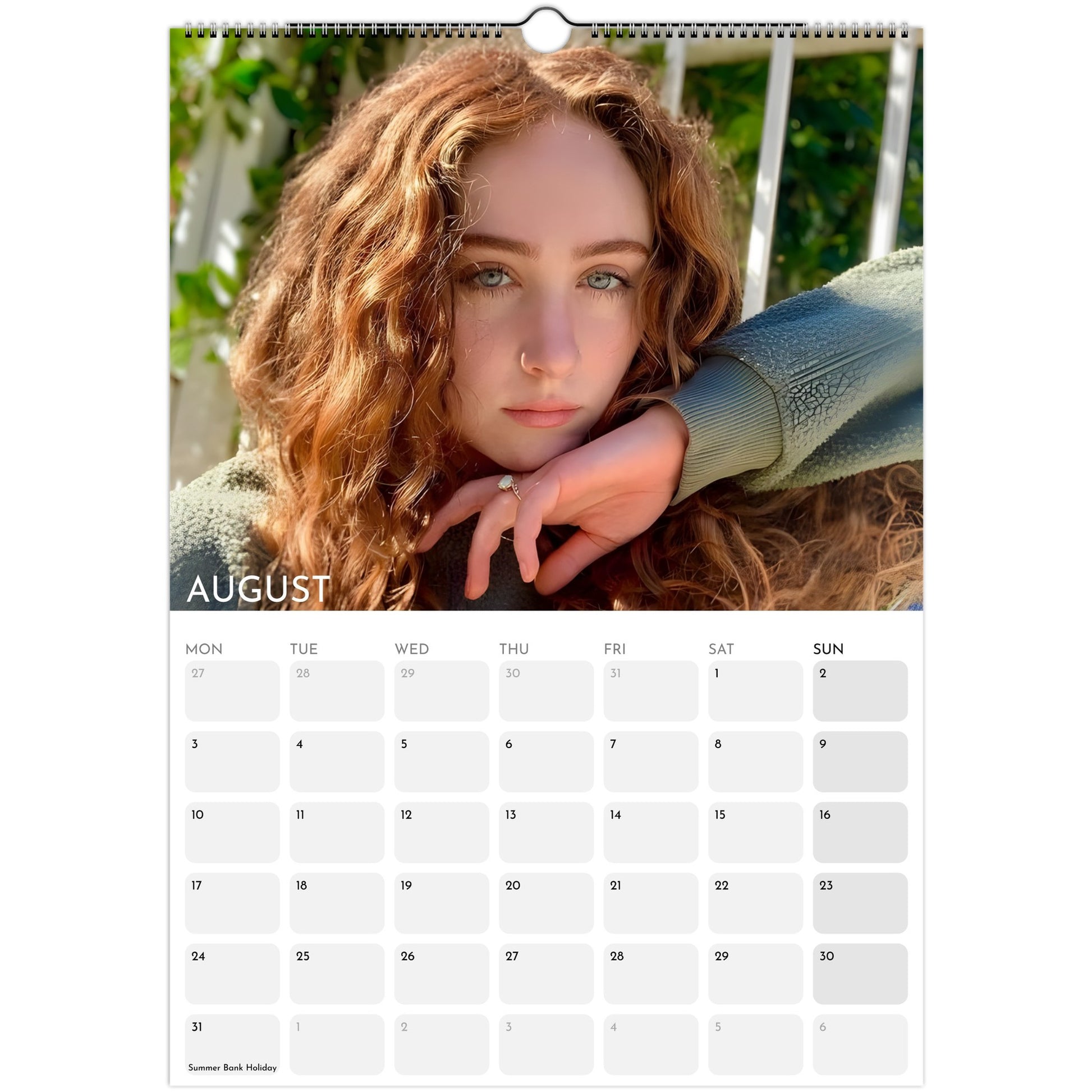 Chappell Roan 2026 A3 wall calendar August