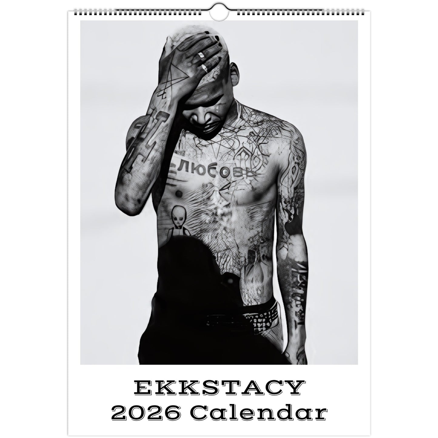 EKKSTACY 2026 A3 wall calendar front cover