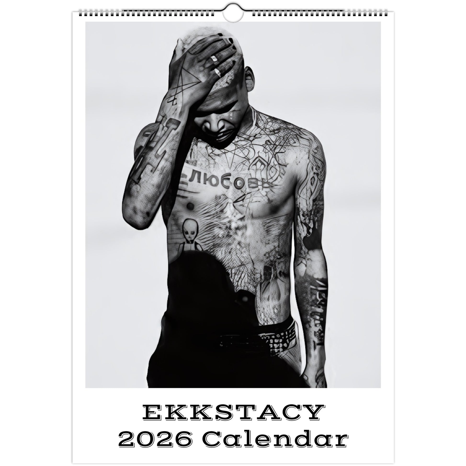 EKKSTACY 2026 A3 wall calendar front cover