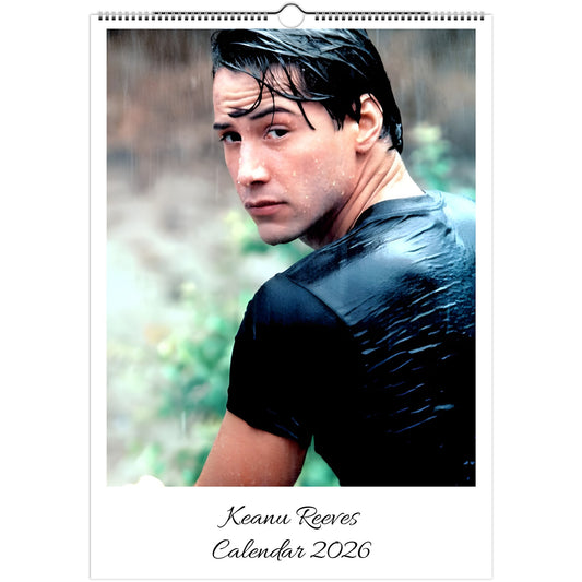Keanu Reeves Front Cover 2026 calendar page